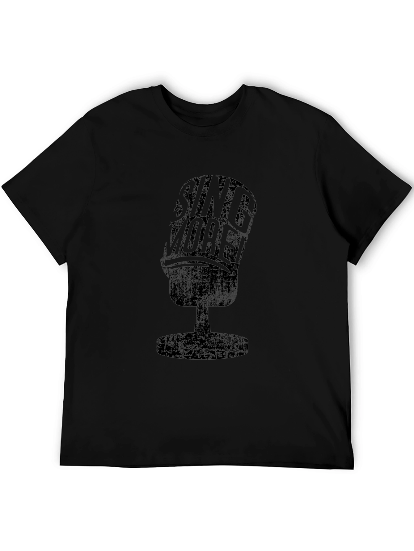 Sing More Graphic Tee - Black Cotton T-Shirt