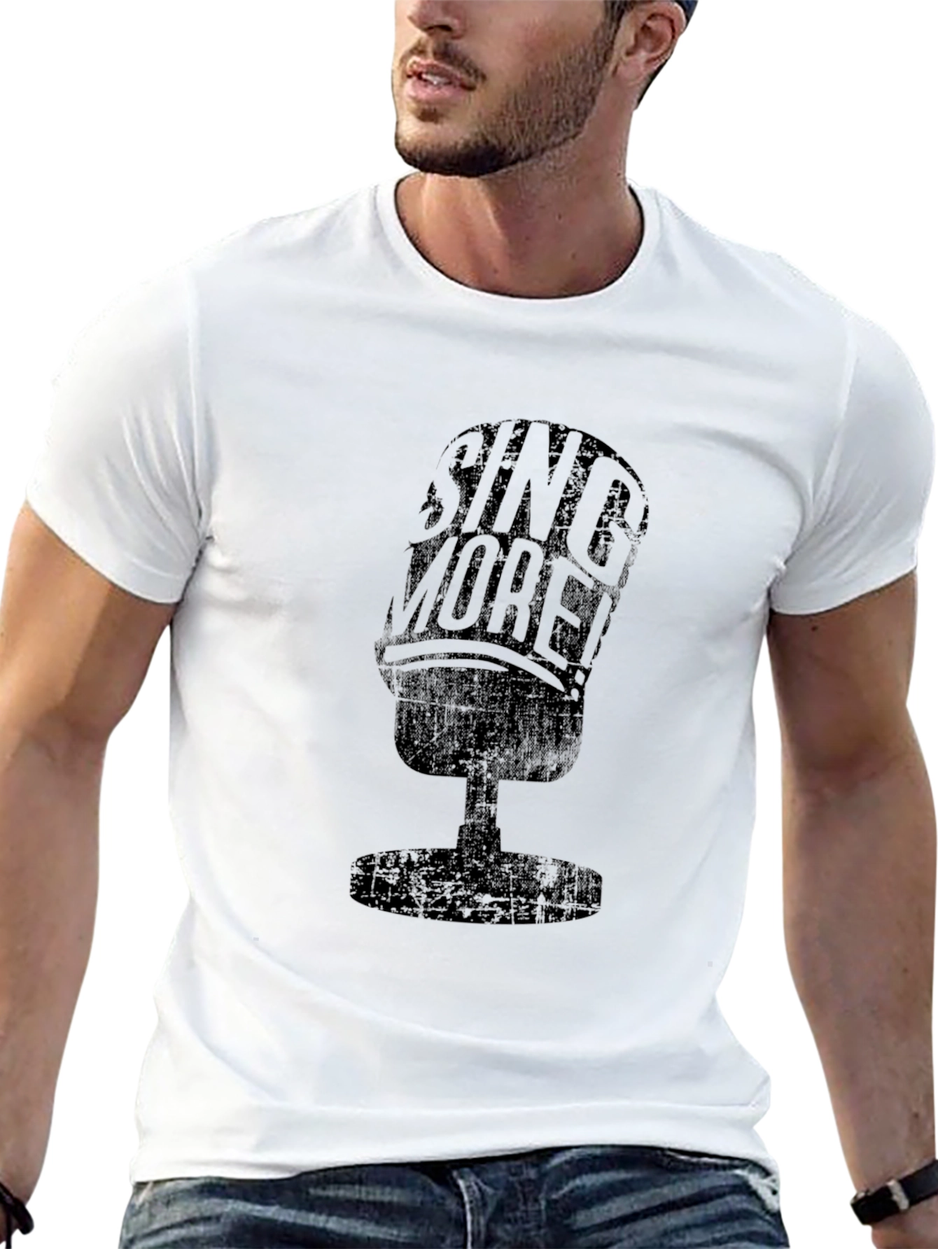 Sing More Graphic Tee - Black Cotton T-Shirt