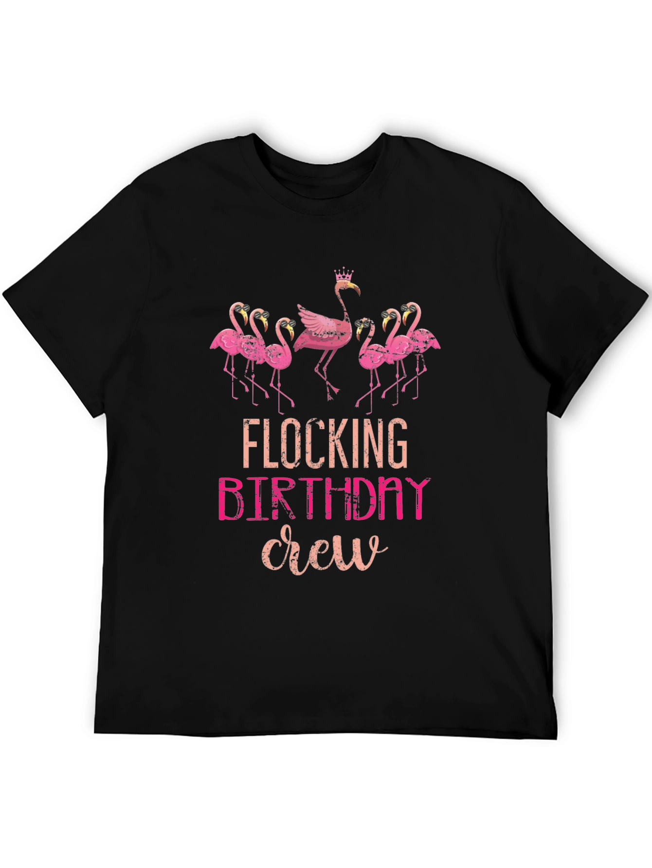 Flocking Birthday Crew T-Shirt