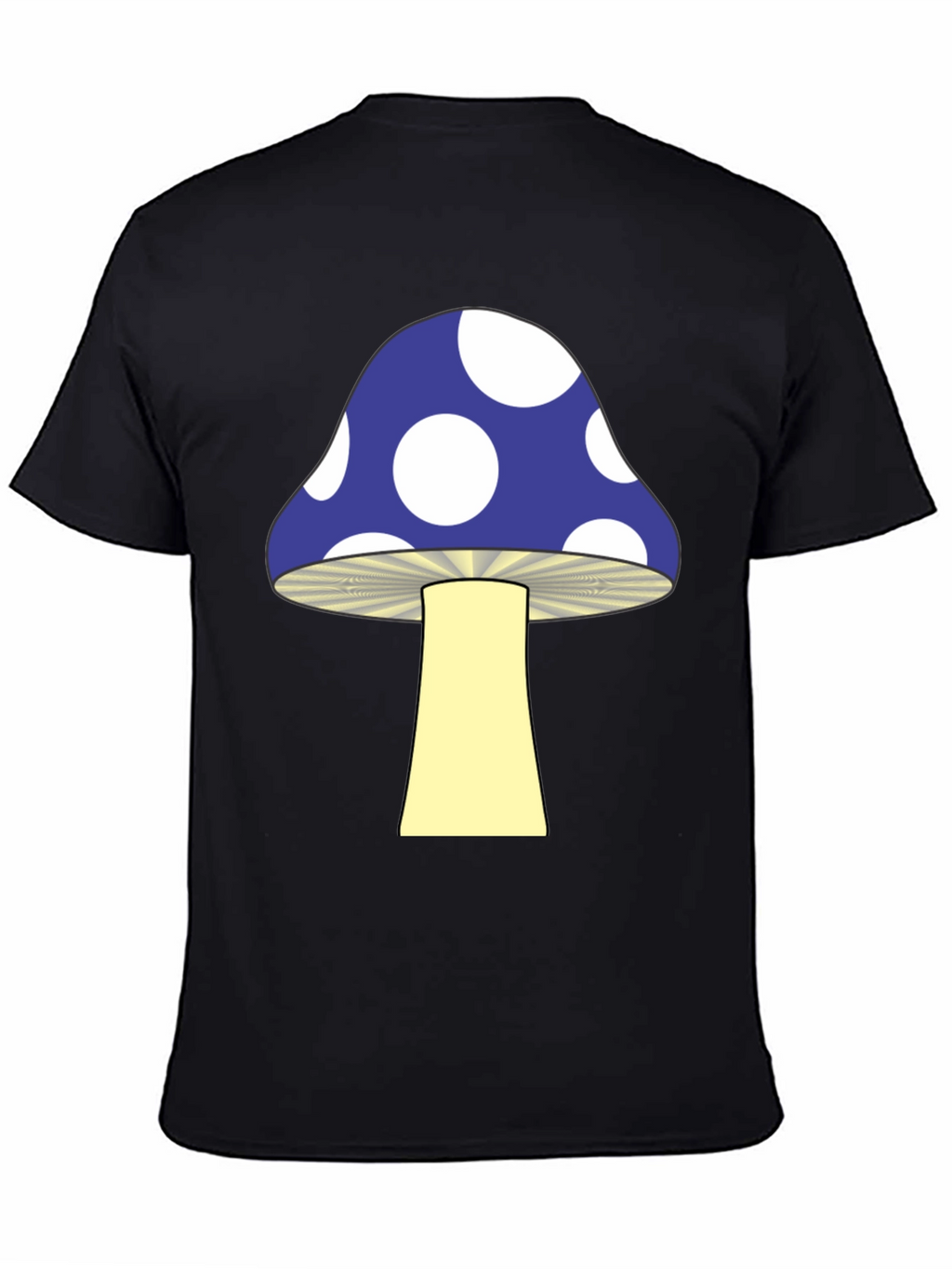 Funky Mushroom Graphic Tee - Black