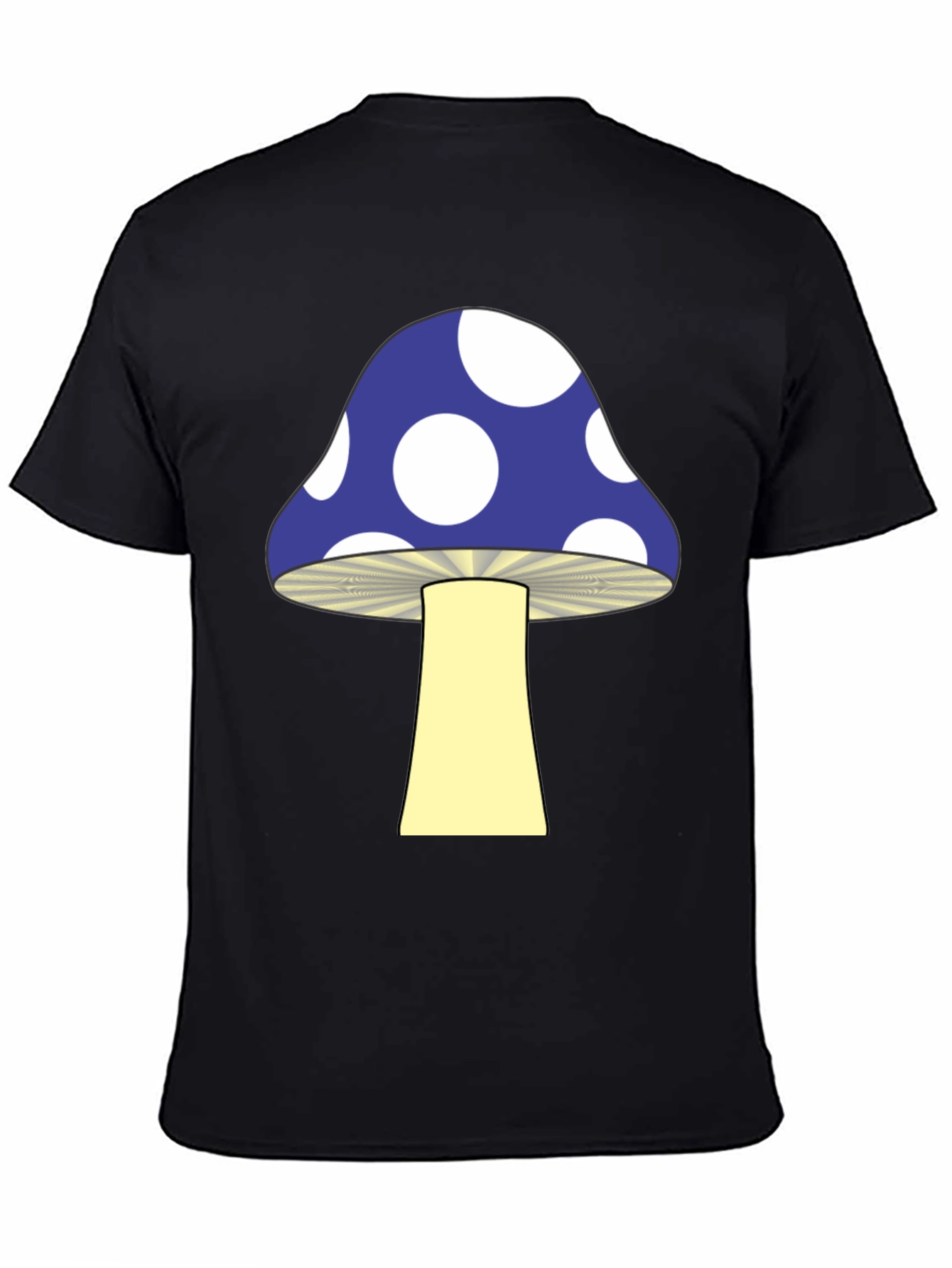 Funky Mushroom Graphic Tee - Black