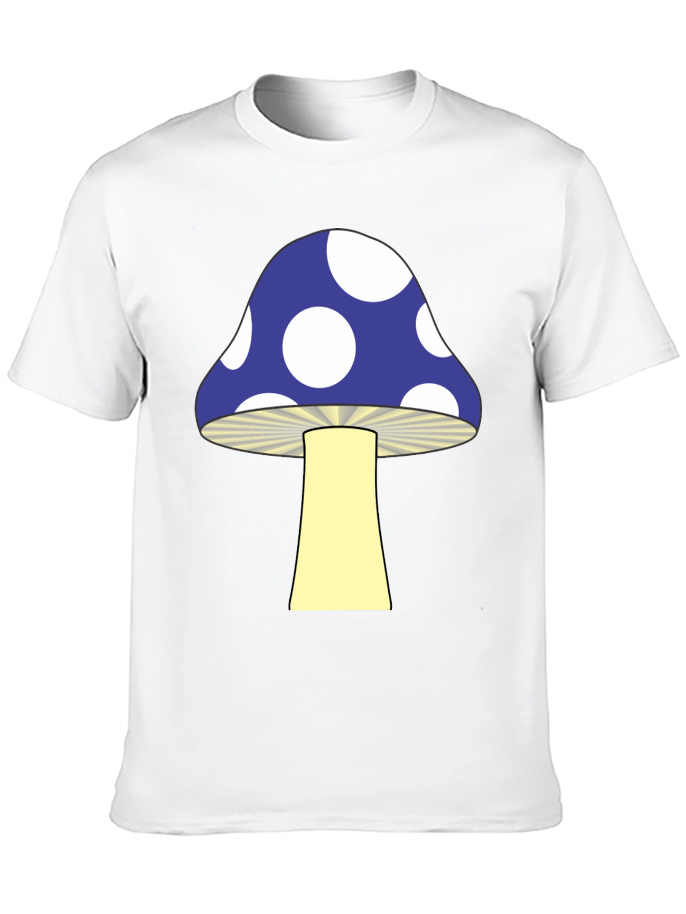 Funky Mushroom Graphic Tee - Black