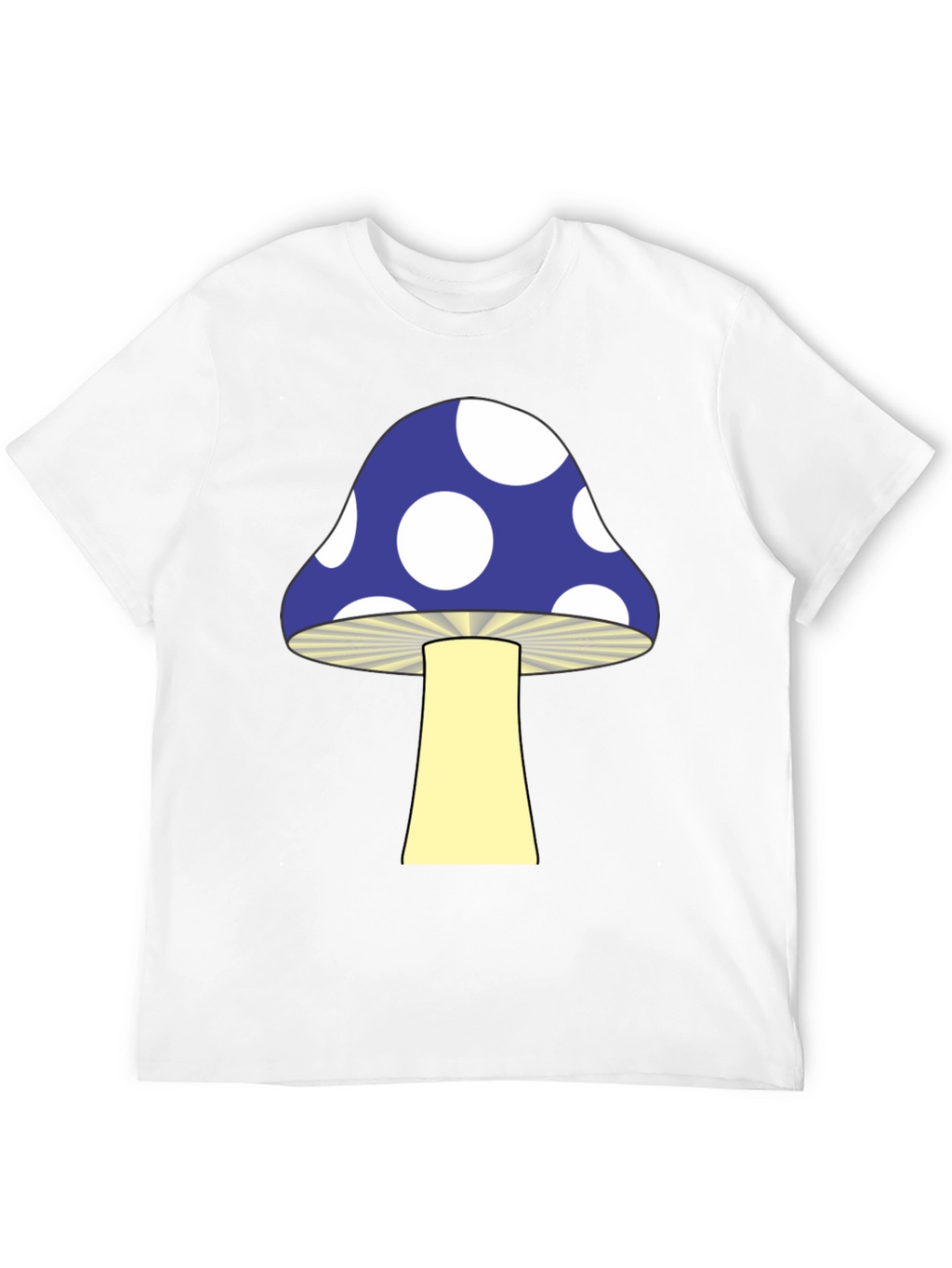 Funky Mushroom Graphic Tee - Black