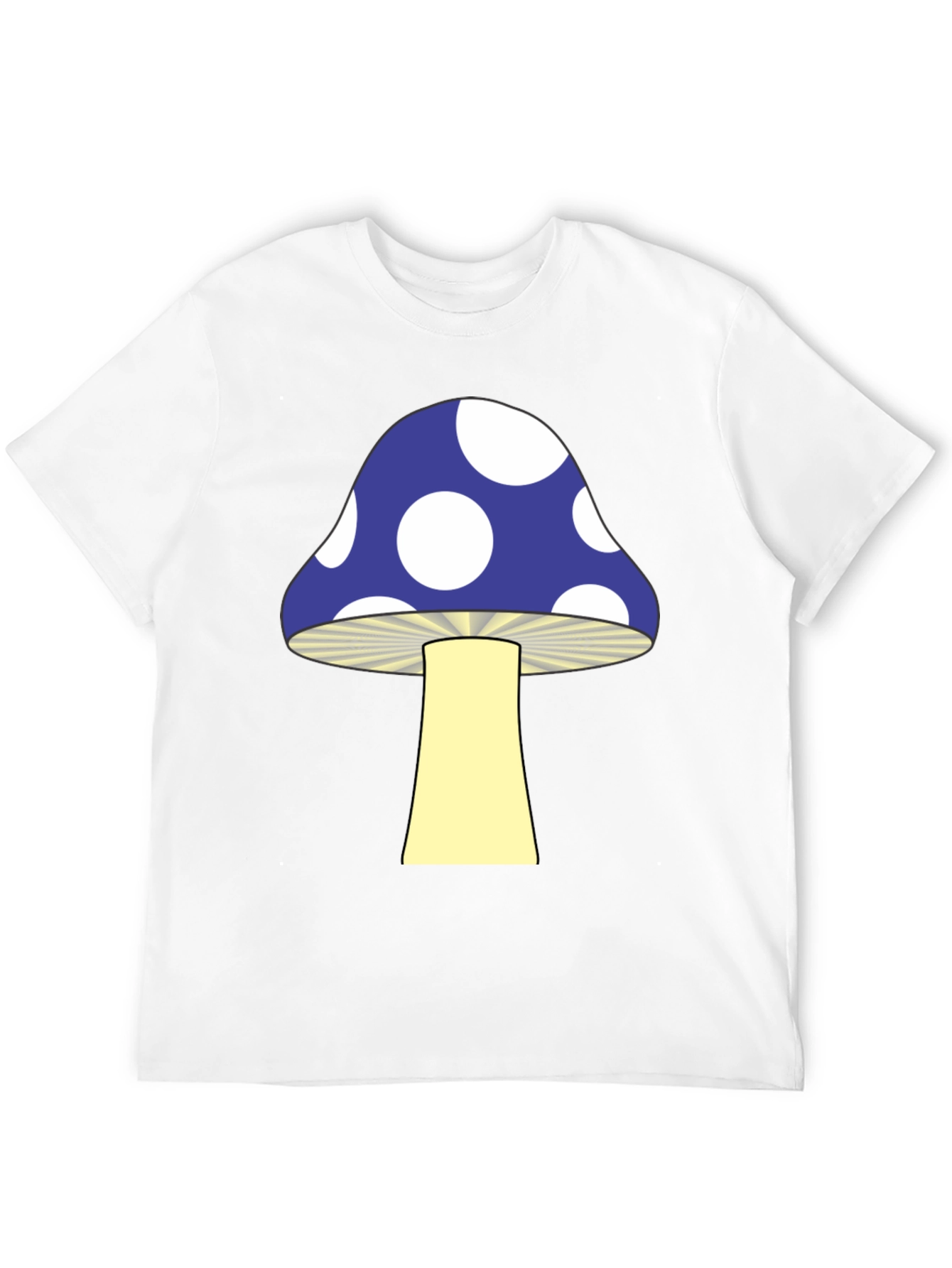 Funky Mushroom Graphic Tee - Black