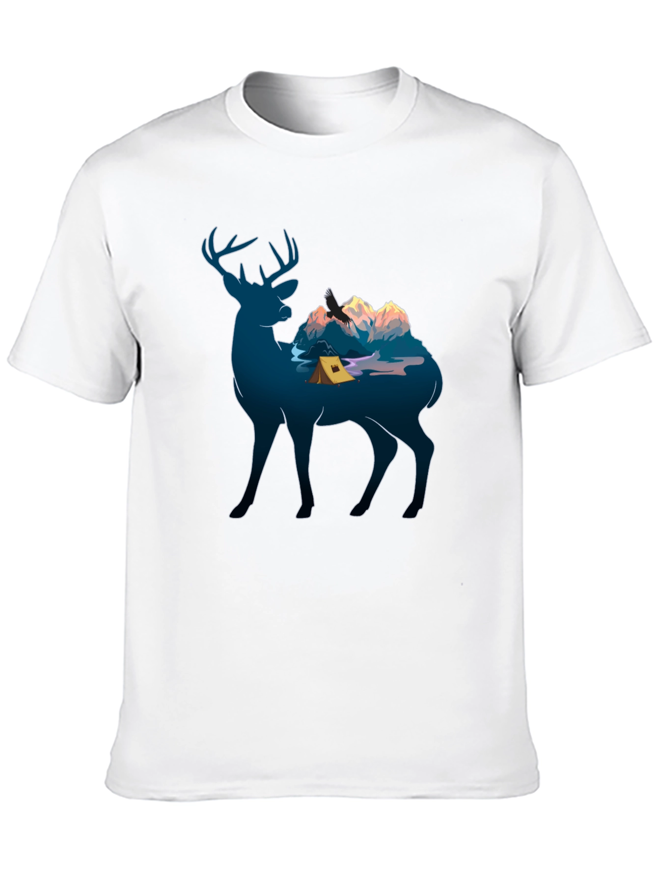 Deer Camping Graphic Tee - Nature Lover Apparel