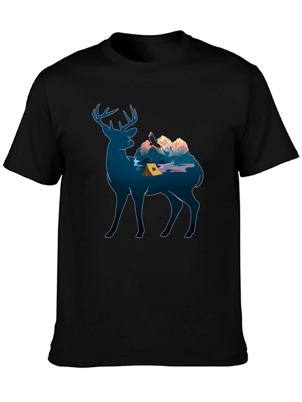 Deer Camping Graphic Tee - Nature Lover Apparel