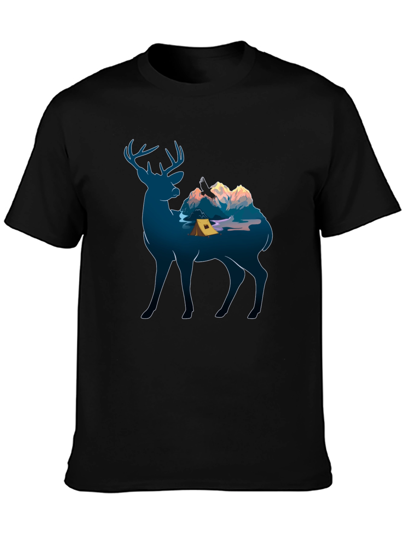 Deer Camping Graphic Tee - Nature Lover Apparel