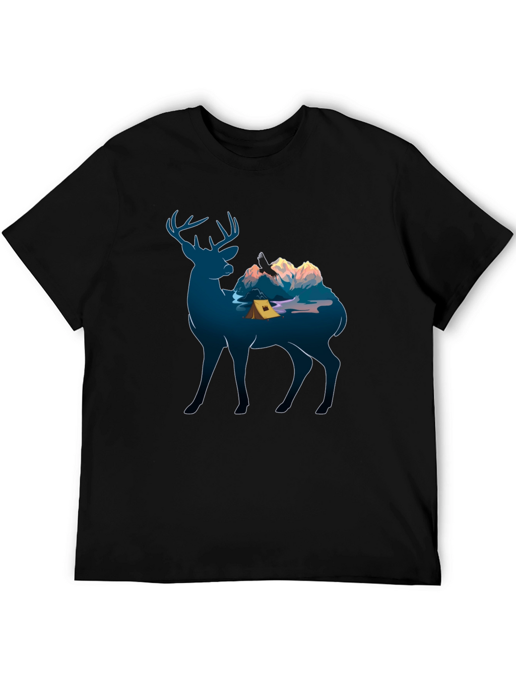 Deer Camping Graphic Tee - Nature Lover Apparel