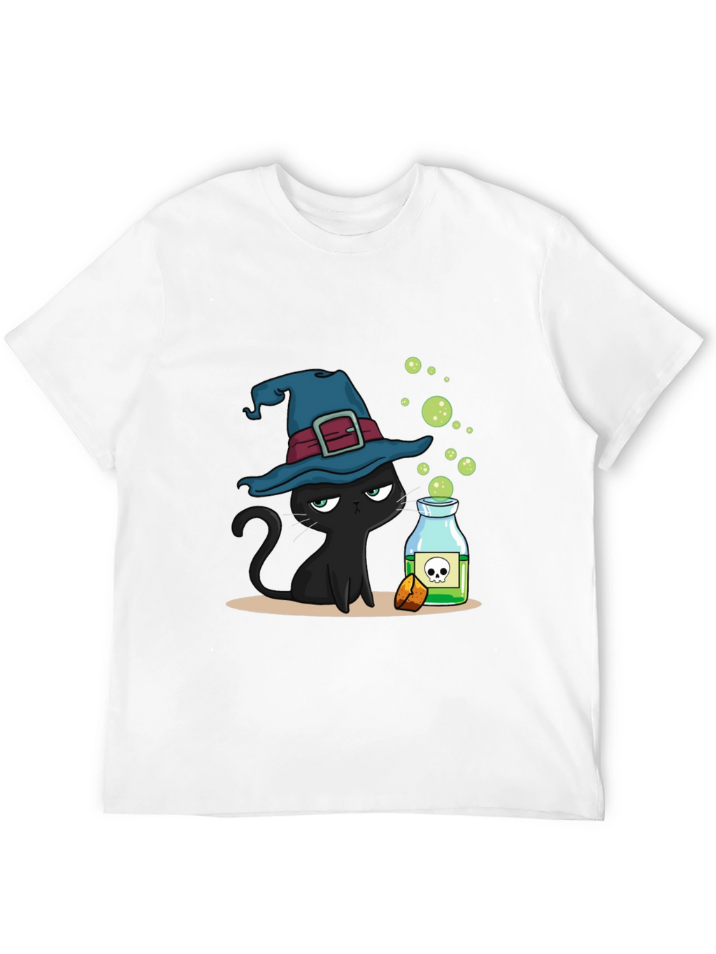 Witch Cat Potion Graphic T-Shirt