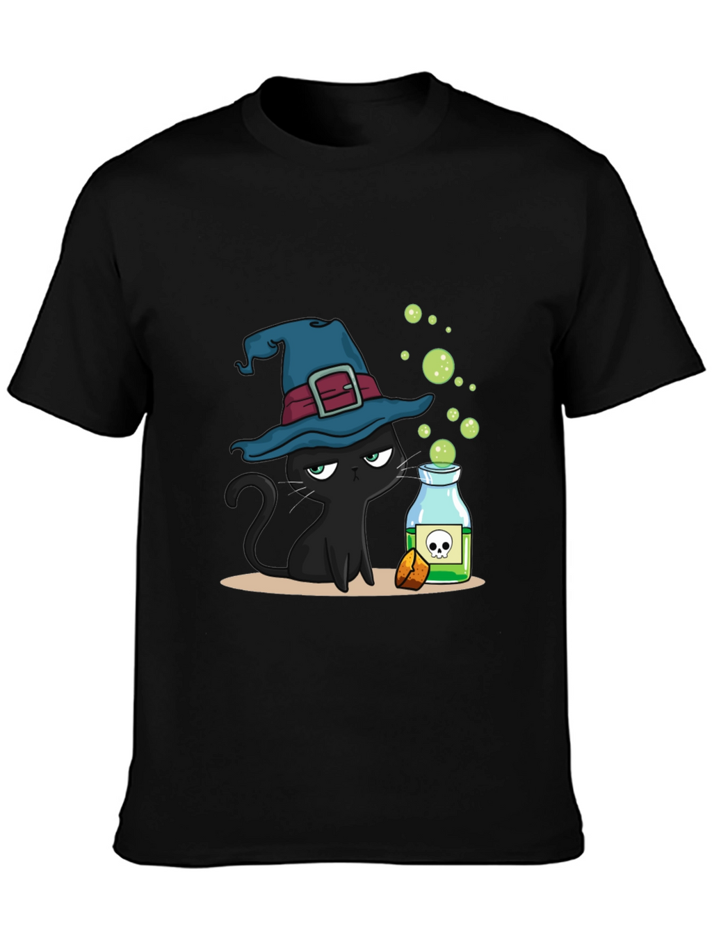 Witch Cat Potion Graphic T-Shirt