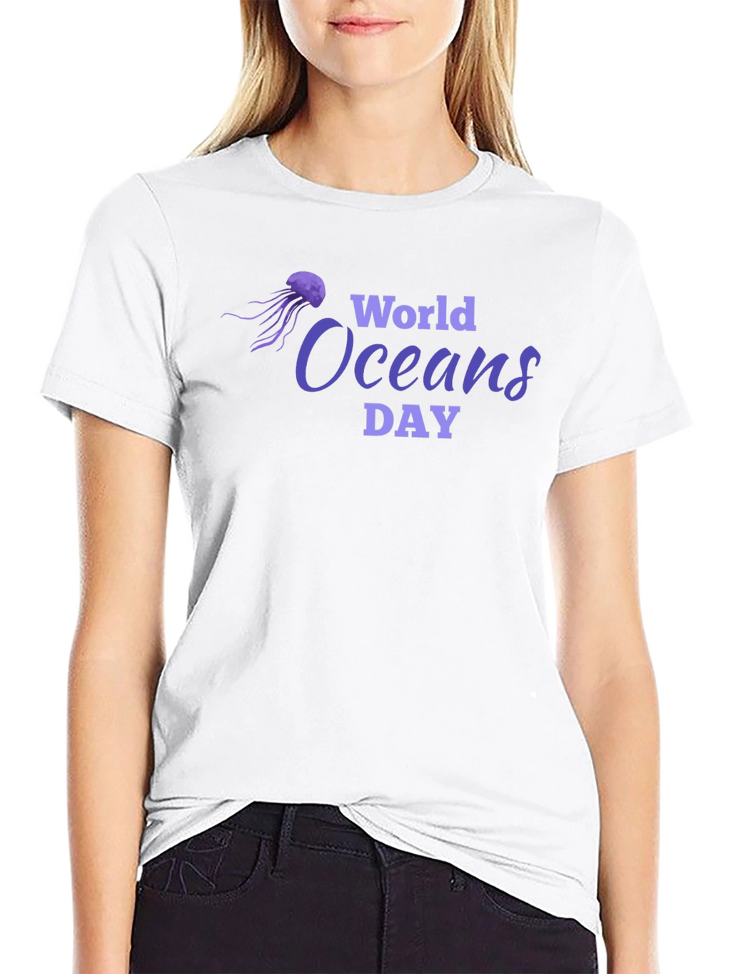World Oceans Day Black T-Shirt