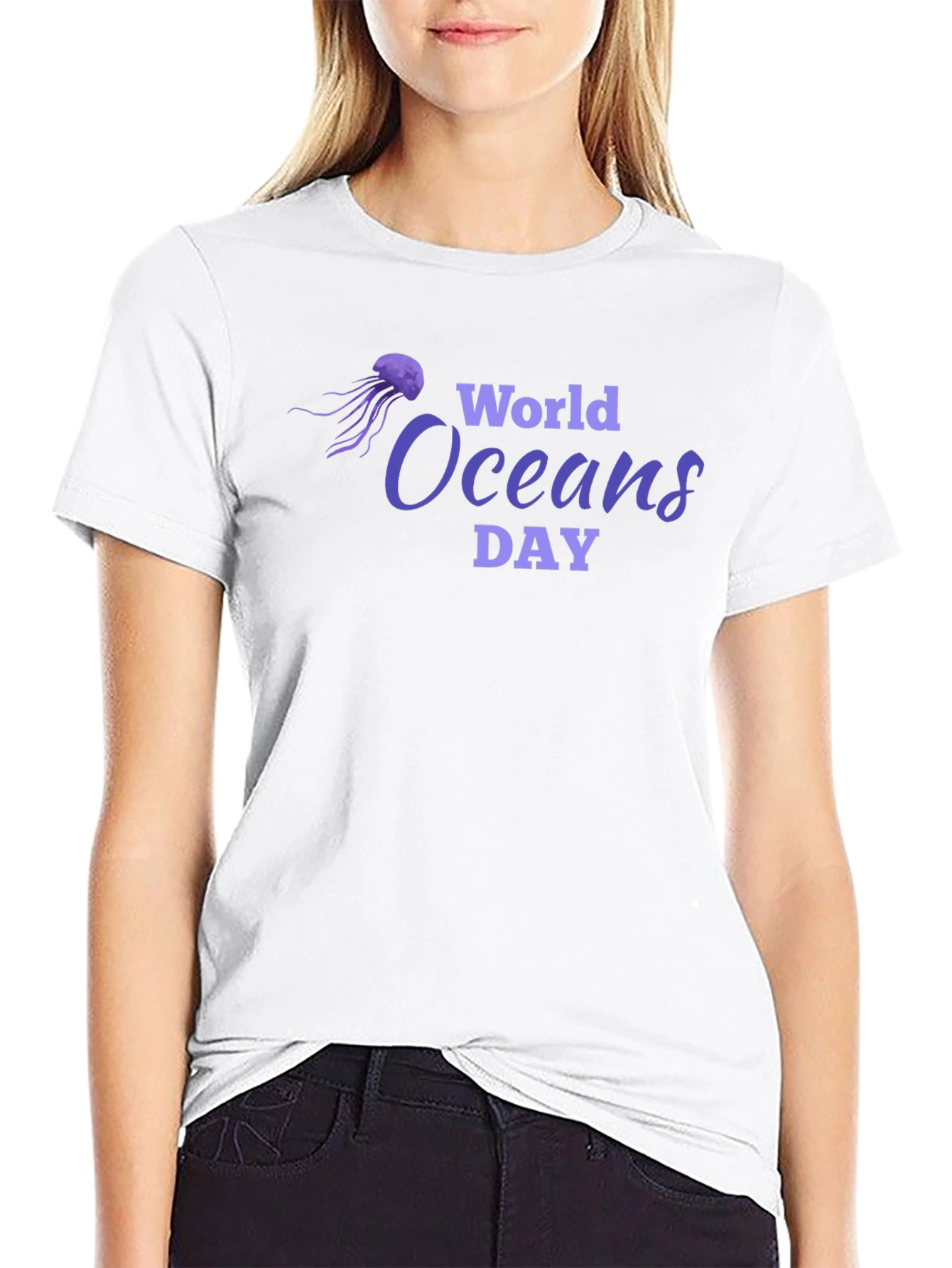 World Oceans Day Black T-Shirt