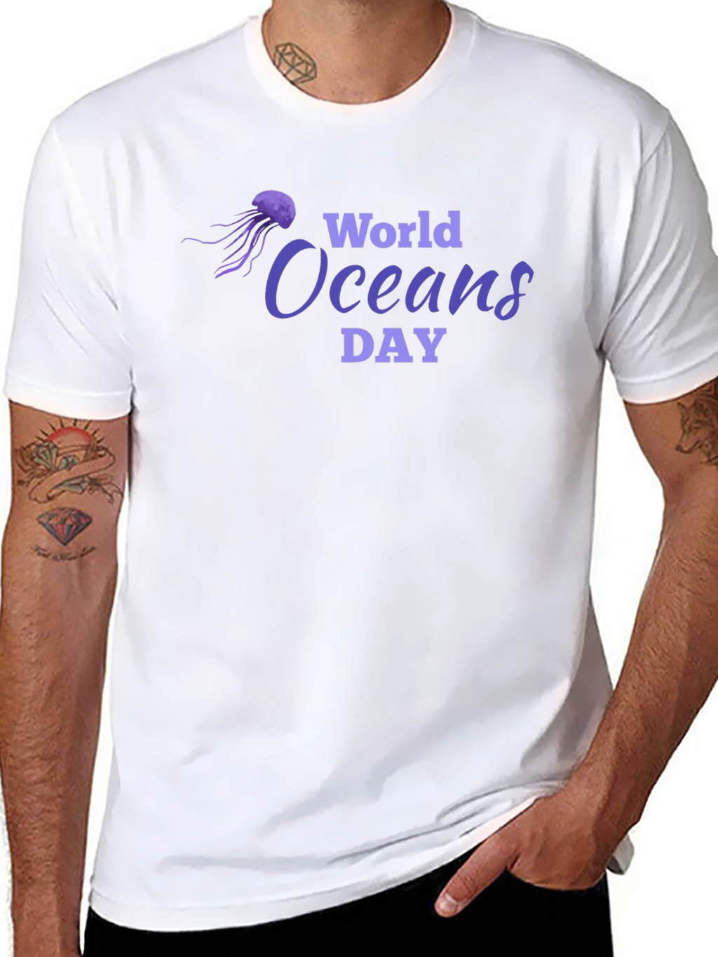 World Oceans Day Black T-Shirt