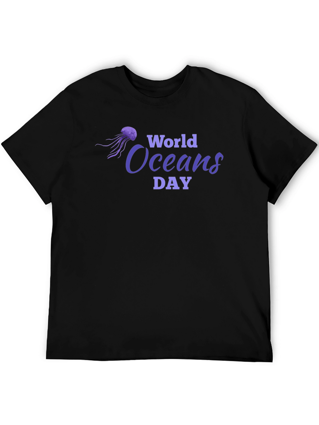 World Oceans Day Black T-Shirt