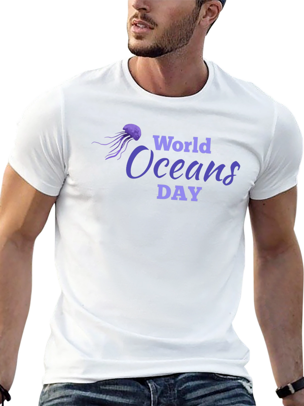 World Oceans Day Black T-Shirt