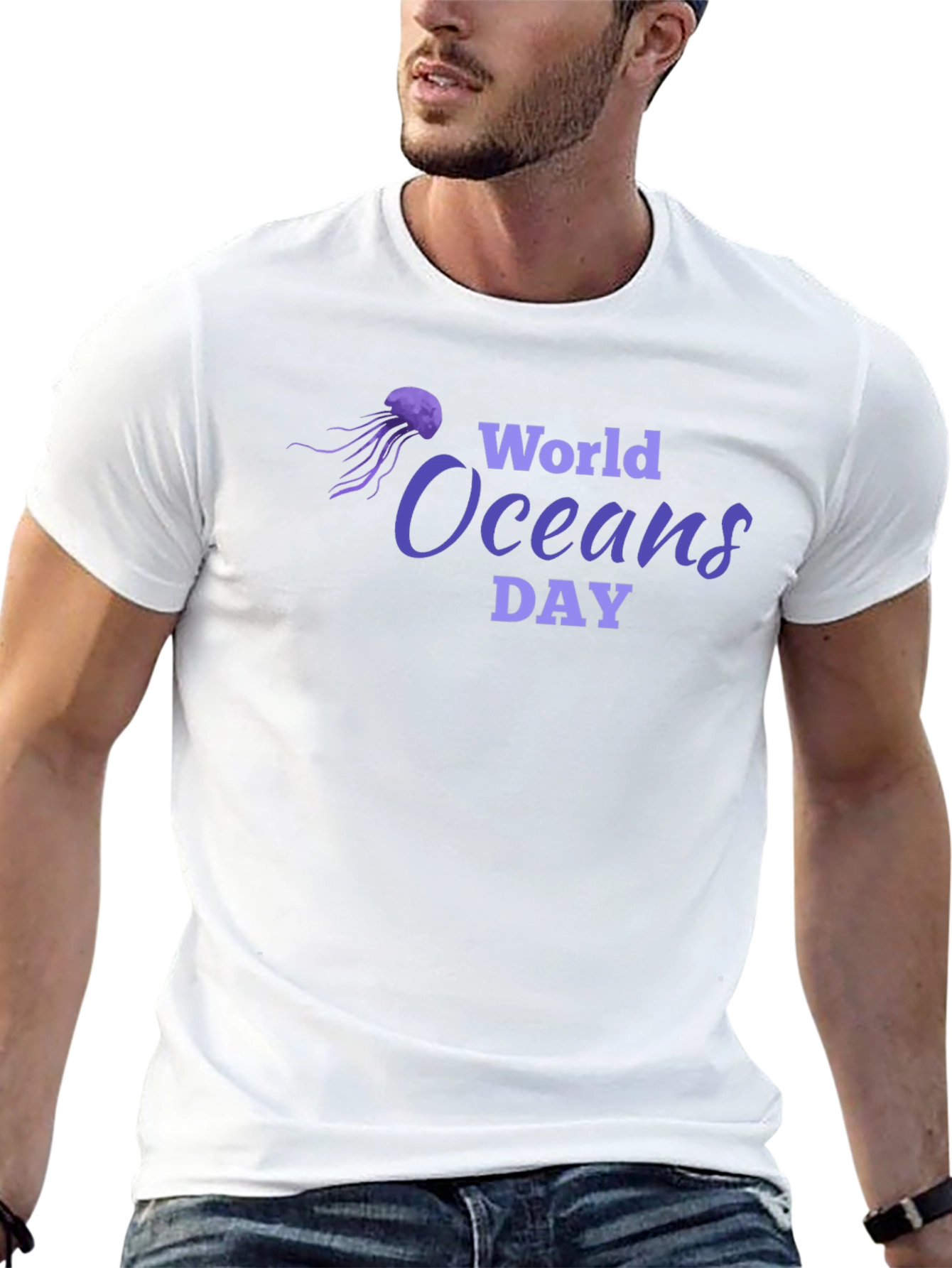World Oceans Day Black T-Shirt