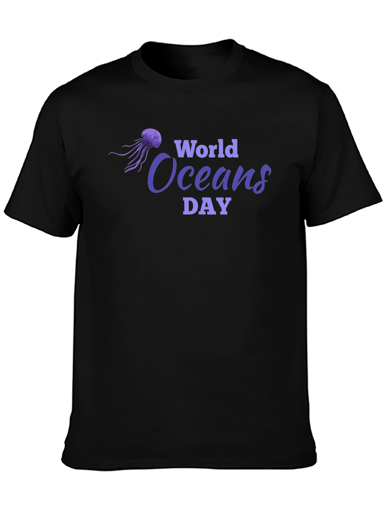 World Oceans Day Black T-Shirt