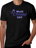 World Oceans Day Black T-Shirt