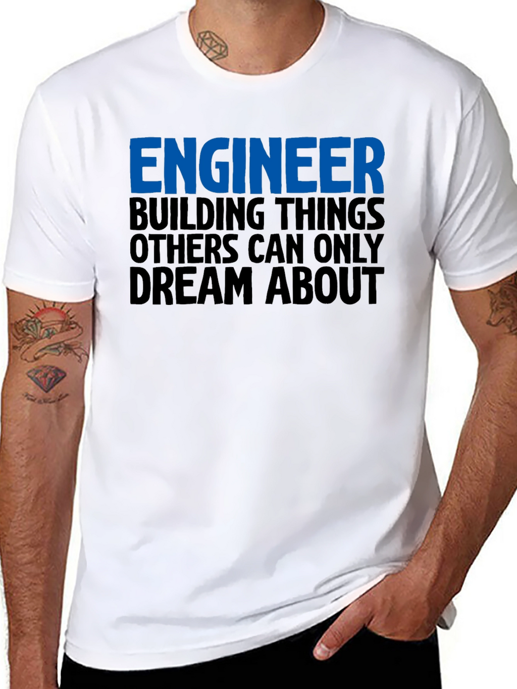 Engineer Building Dreams T-Shirt - Black