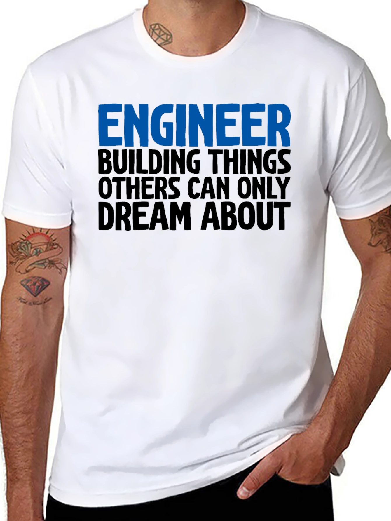 Engineer Building Dreams T-Shirt - Black