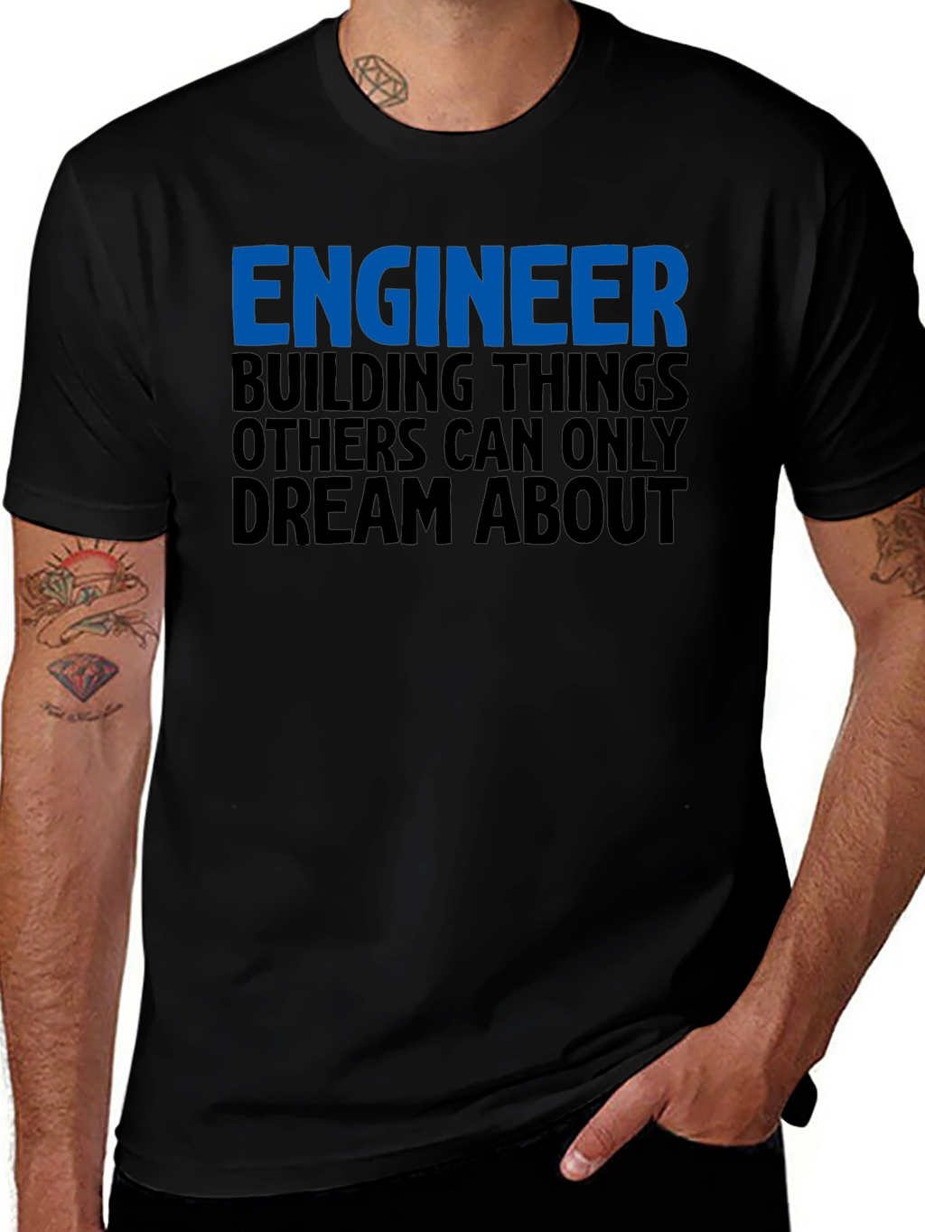 Engineer Building Dreams T-Shirt - Black