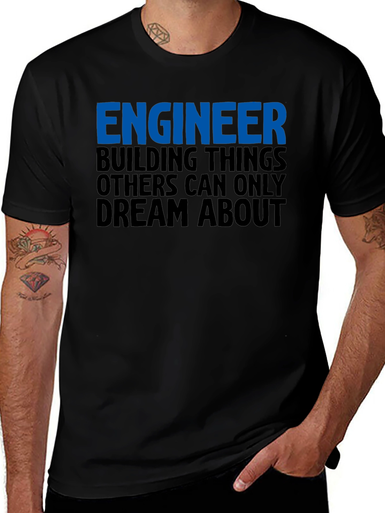 Engineer Building Dreams T-Shirt - Black