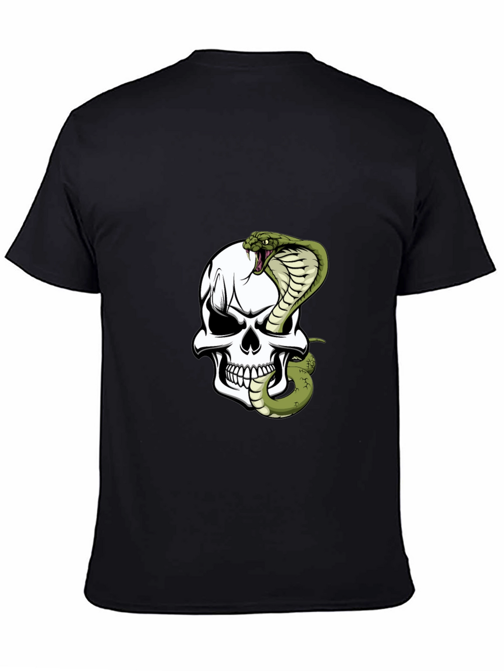 Skull & Cobra Graphic Tee - Bold Black T-Shirt