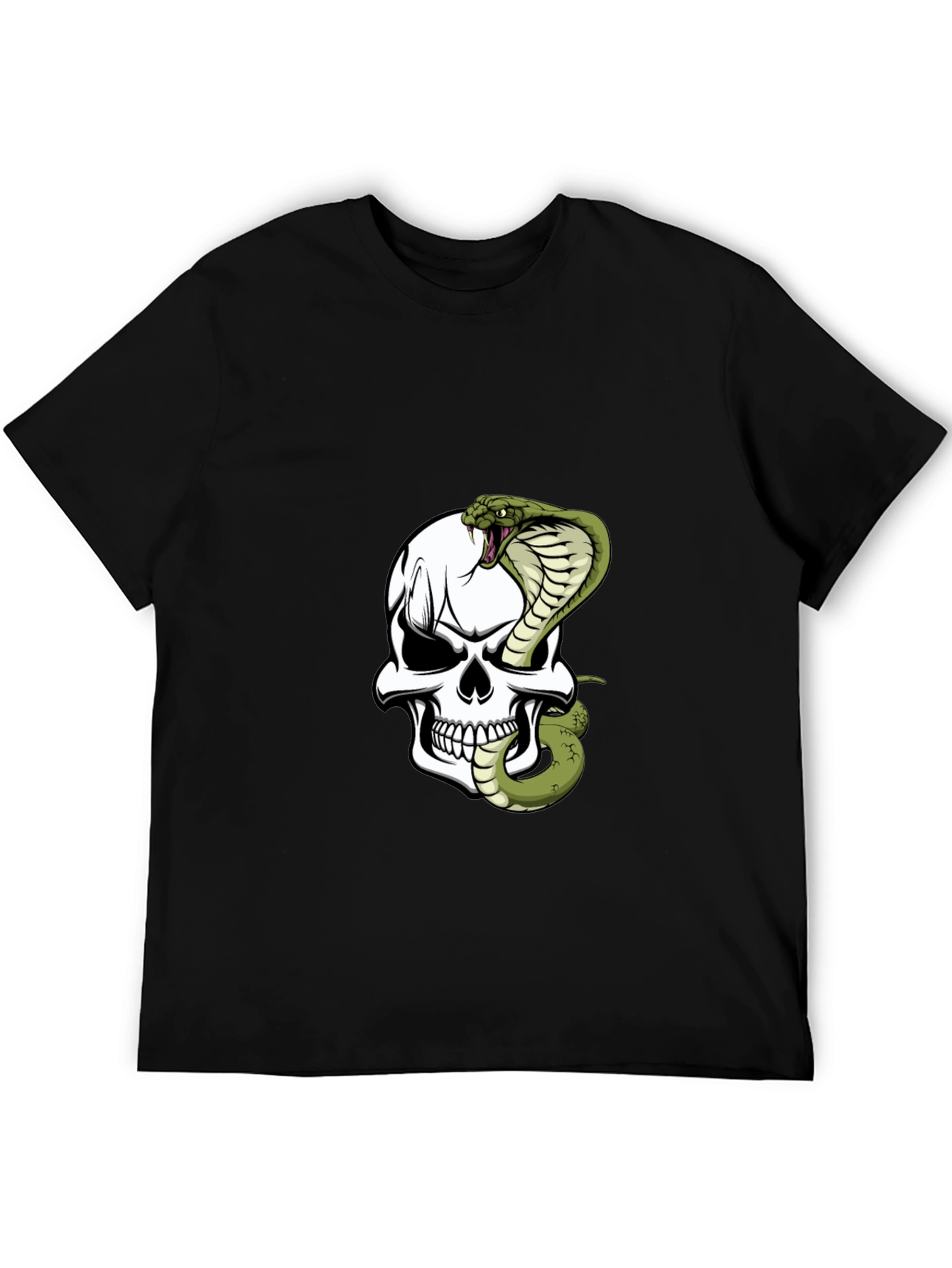 Skull & Cobra Graphic Tee - Bold Black T-Shirt