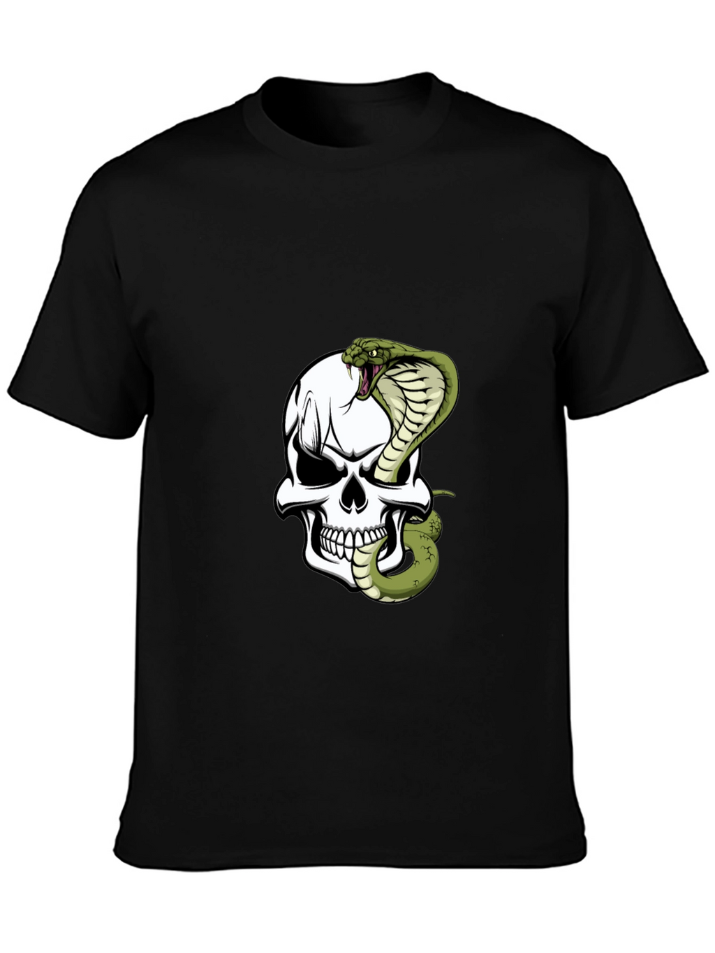 Skull & Cobra Graphic Tee - Bold Black T-Shirt