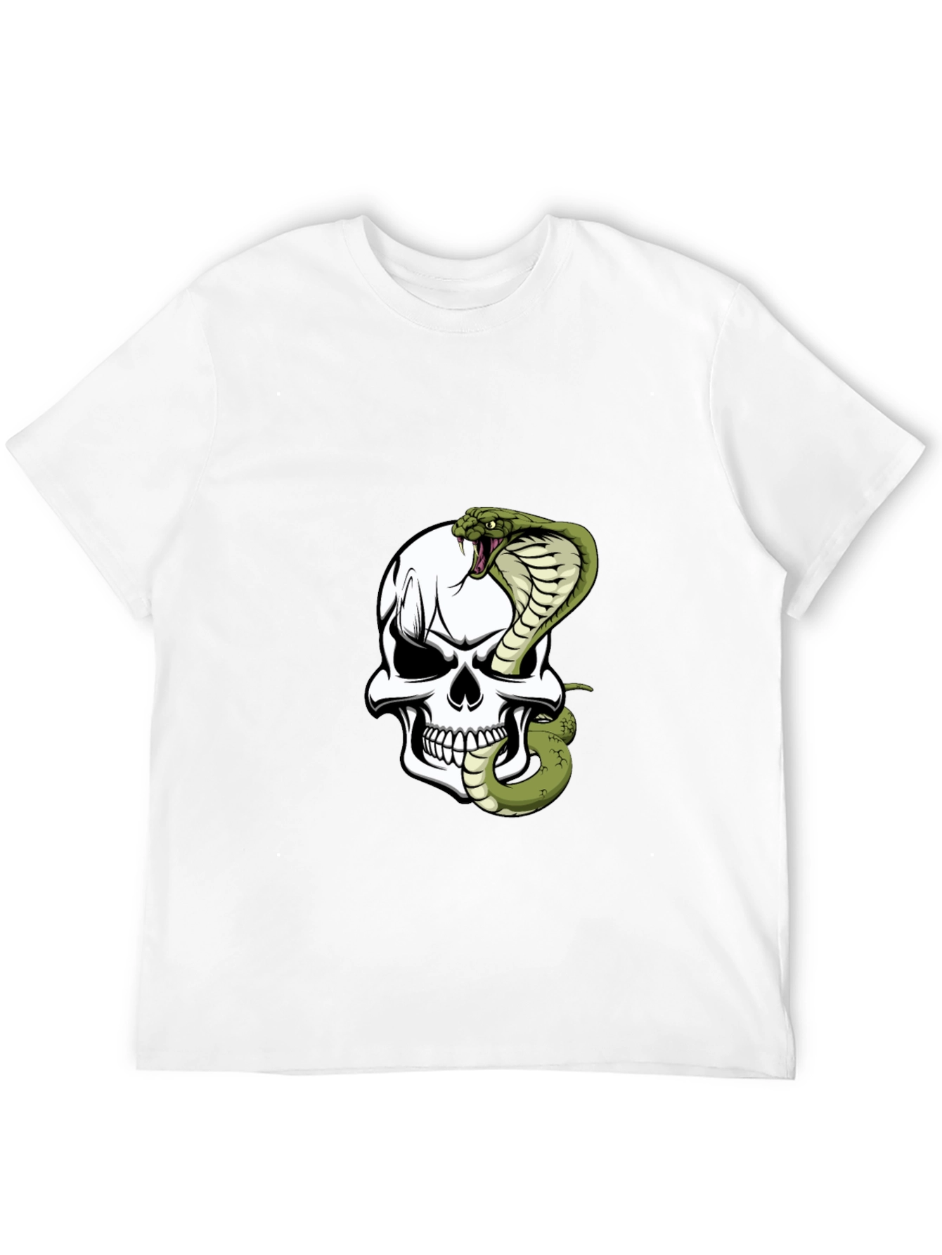Skull & Cobra Graphic Tee - Bold Black T-Shirt