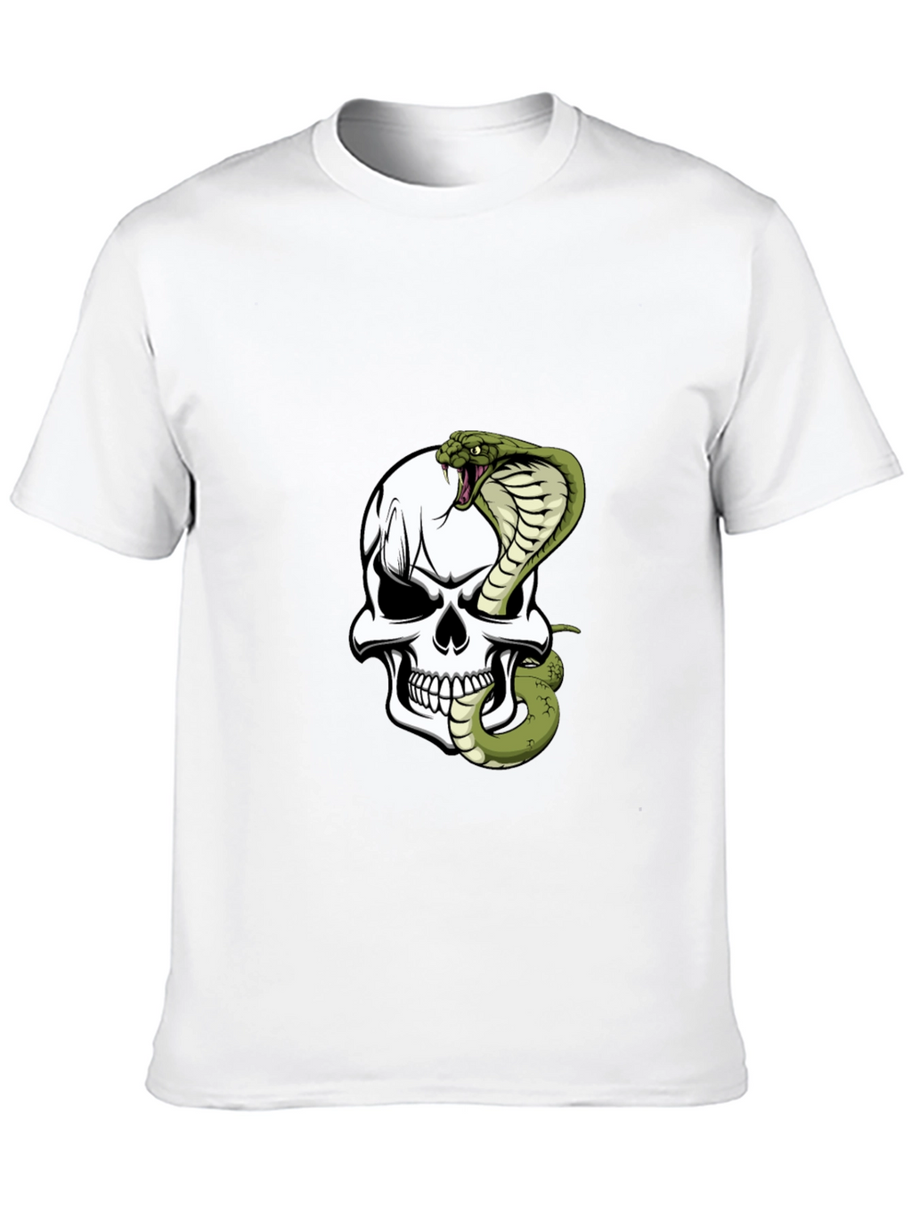 Skull & Cobra Graphic Tee - Bold Black T-Shirt