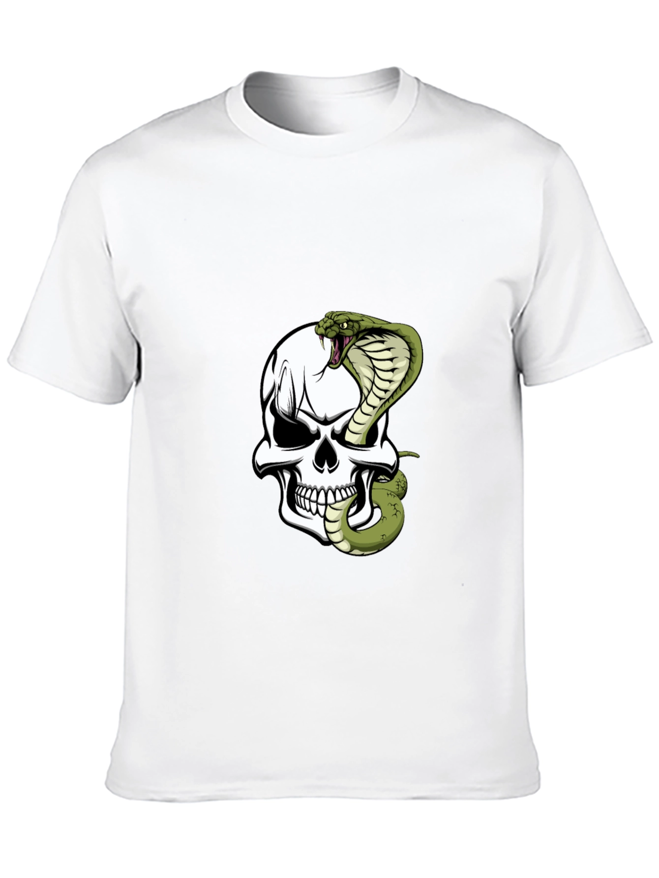 Skull & Cobra Graphic Tee - Bold Black T-Shirt