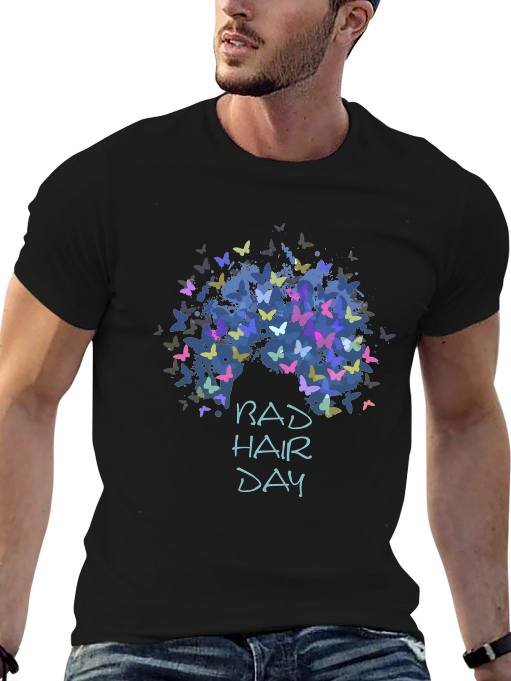 Bad Hair Day Butterfly Graphic Tee