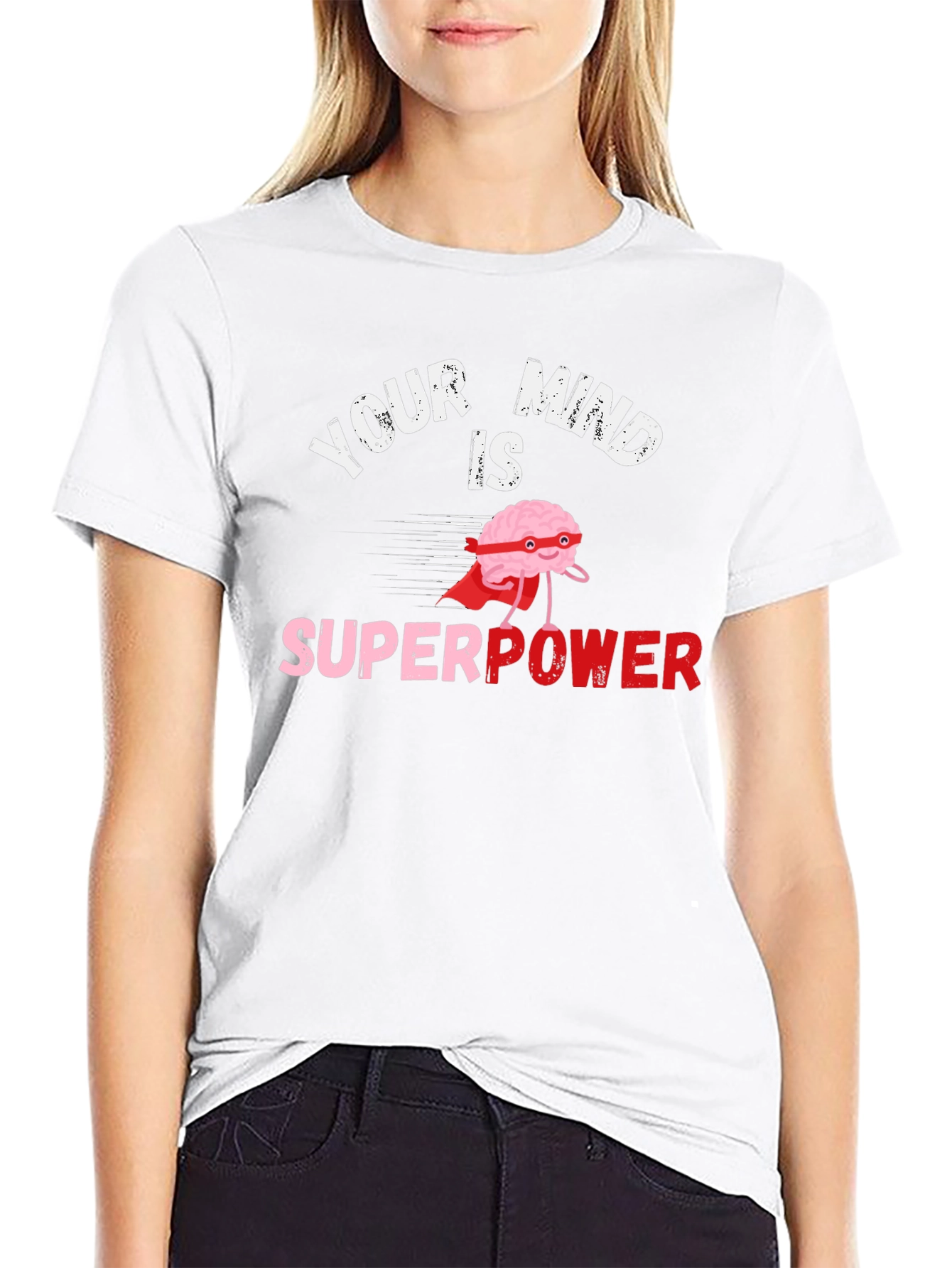 Your Mind is Superpower Black Graphic T-Shirt