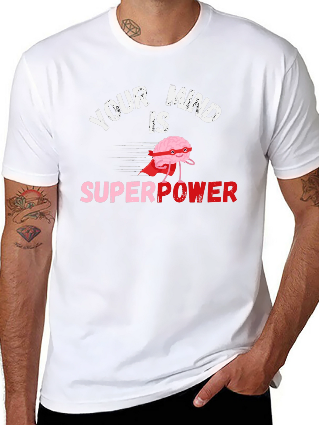 Your Mind is Superpower Black Graphic T-Shirt