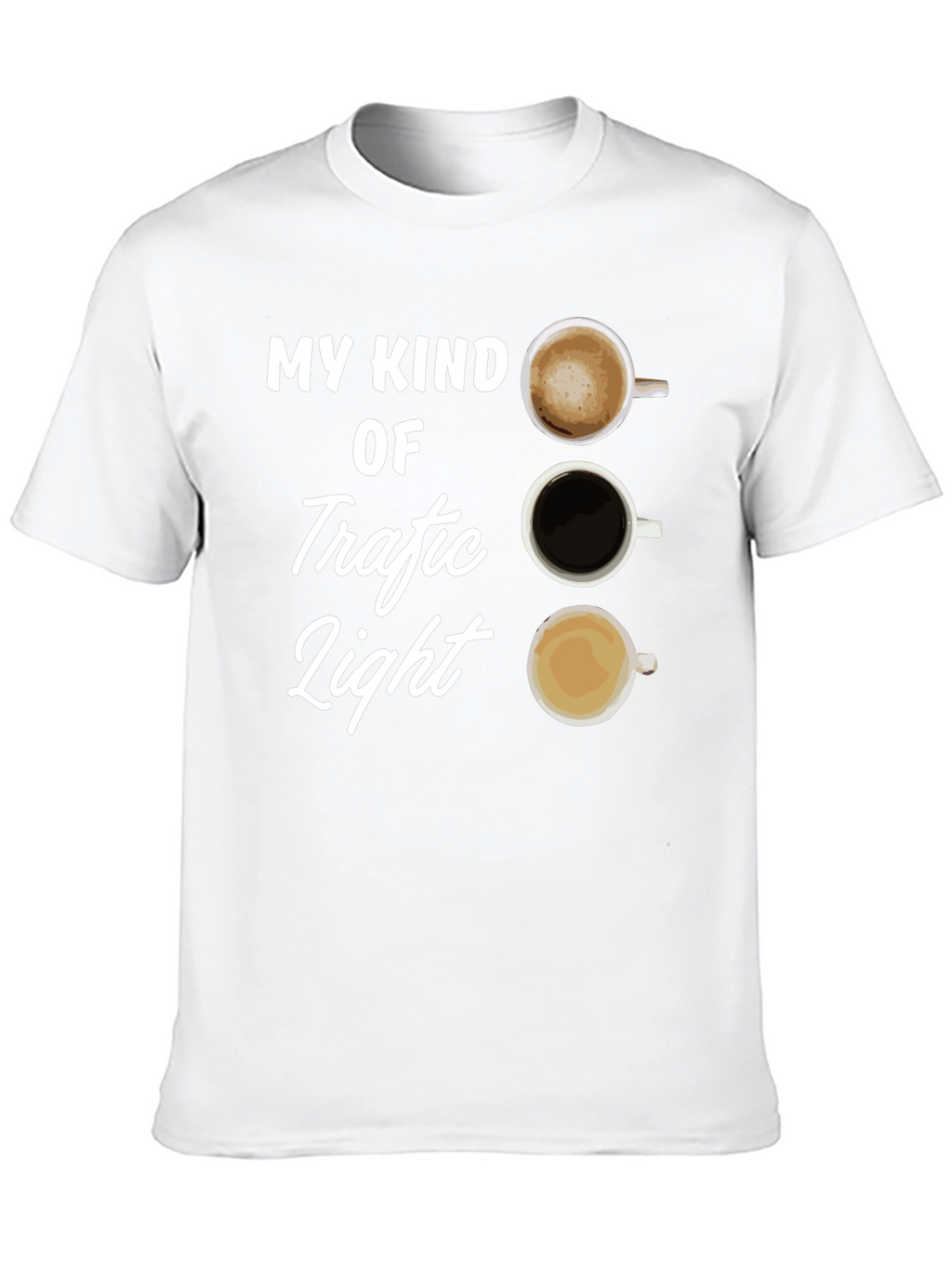 Coffee Traffic Light T-Shirt - Black