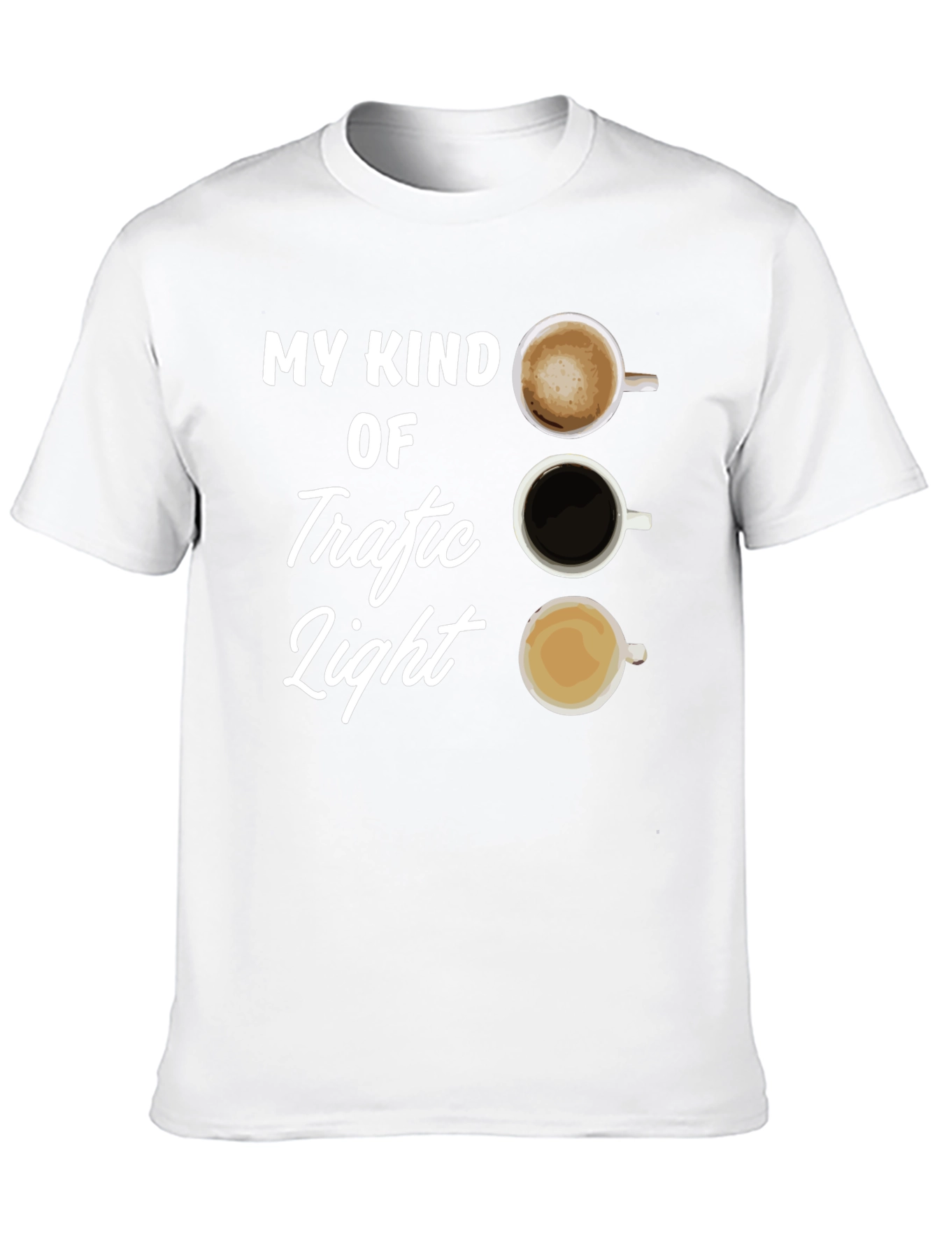 Coffee Traffic Light T-Shirt - Black