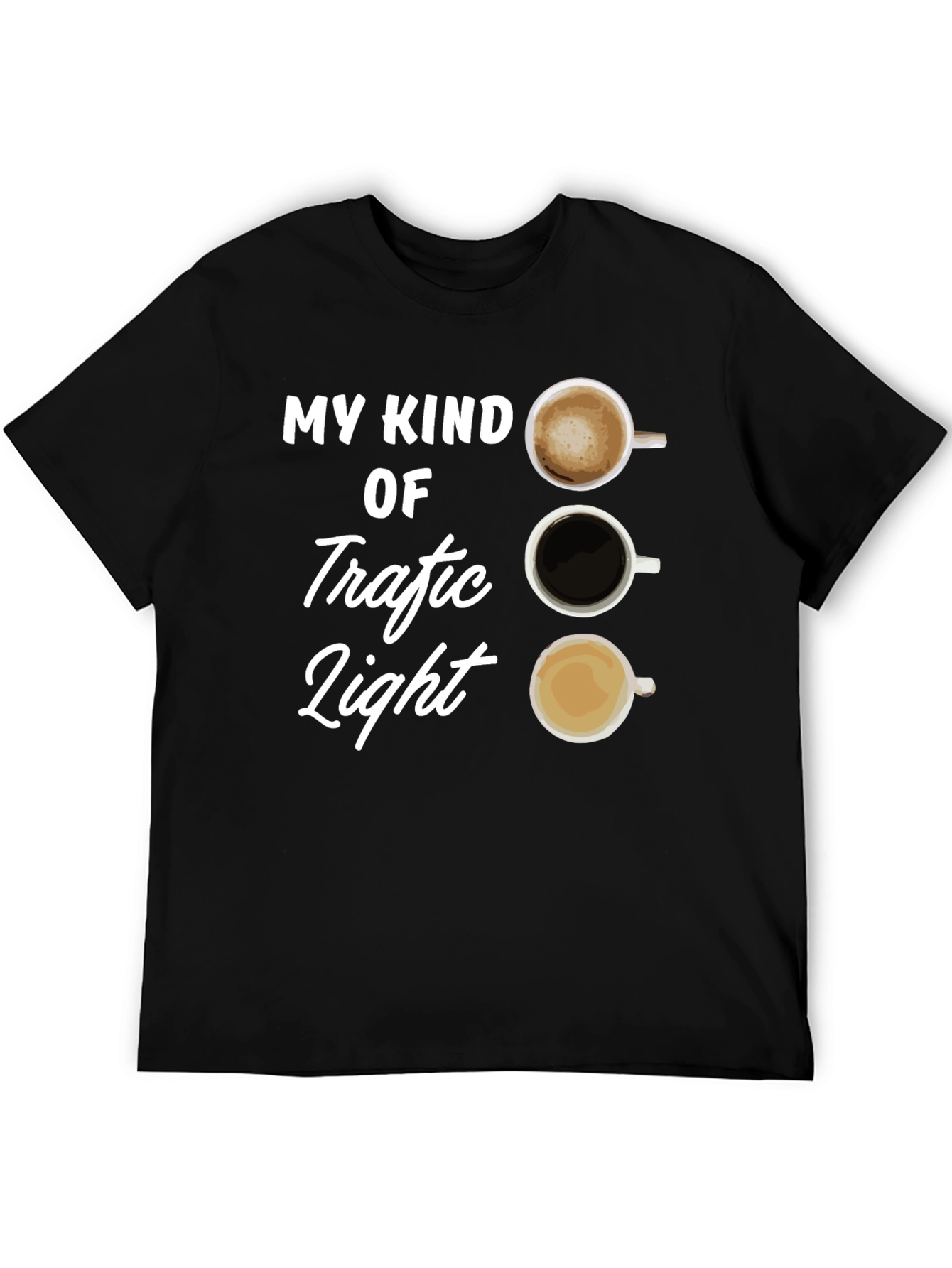 Coffee Traffic Light T-Shirt - Black