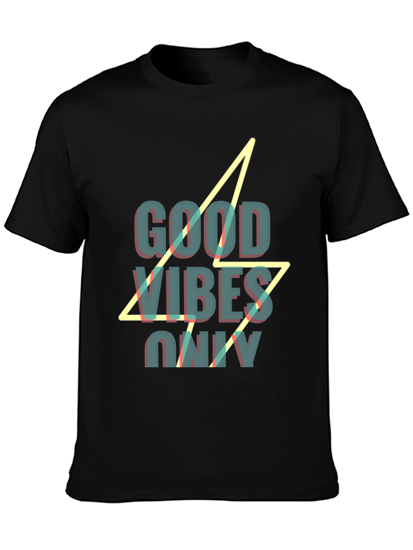 Good Vibes Only Graphic Black T-Shirt