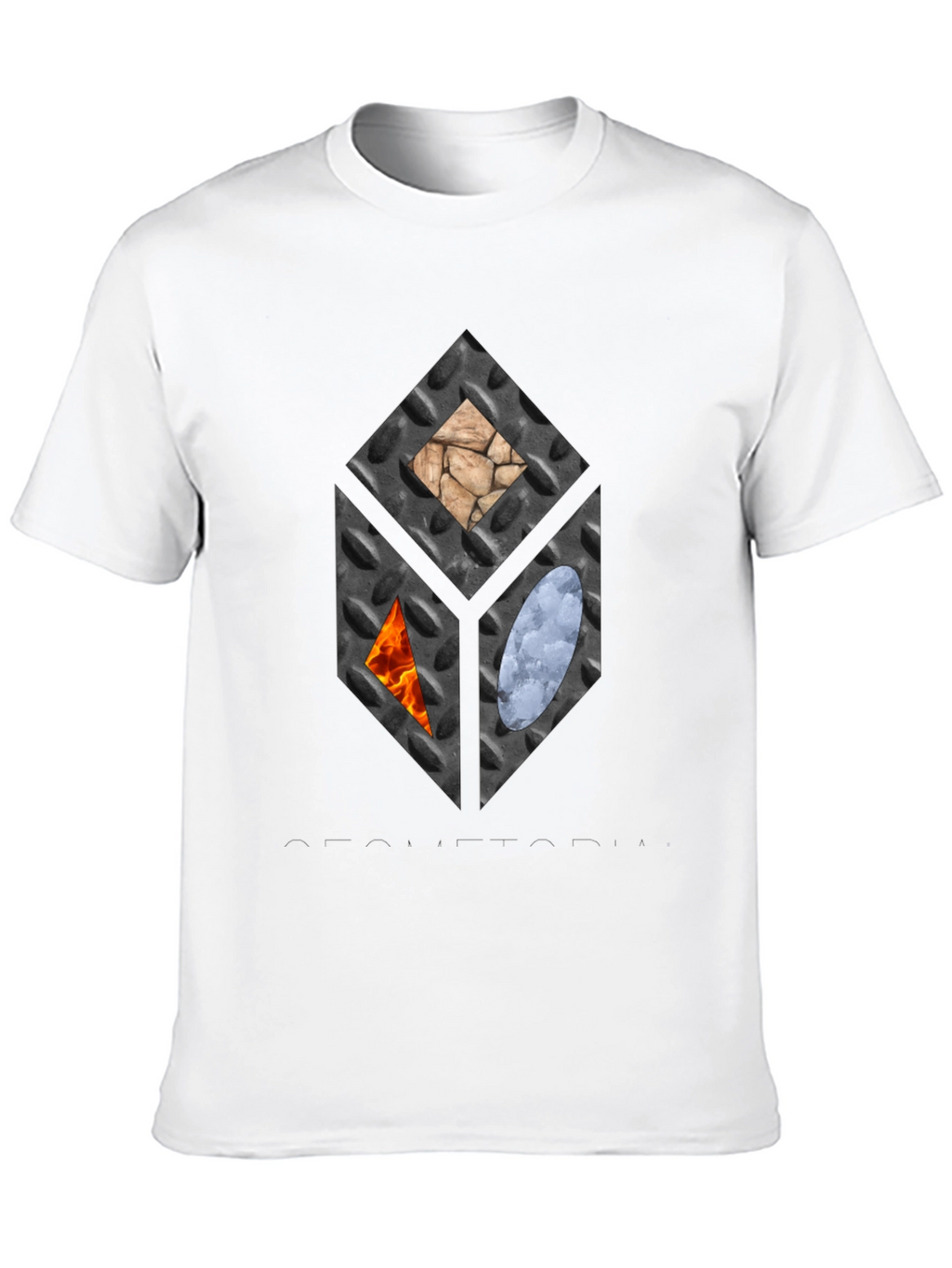 Elemental Cube Graphic Tee - Black Casual T-Shirt