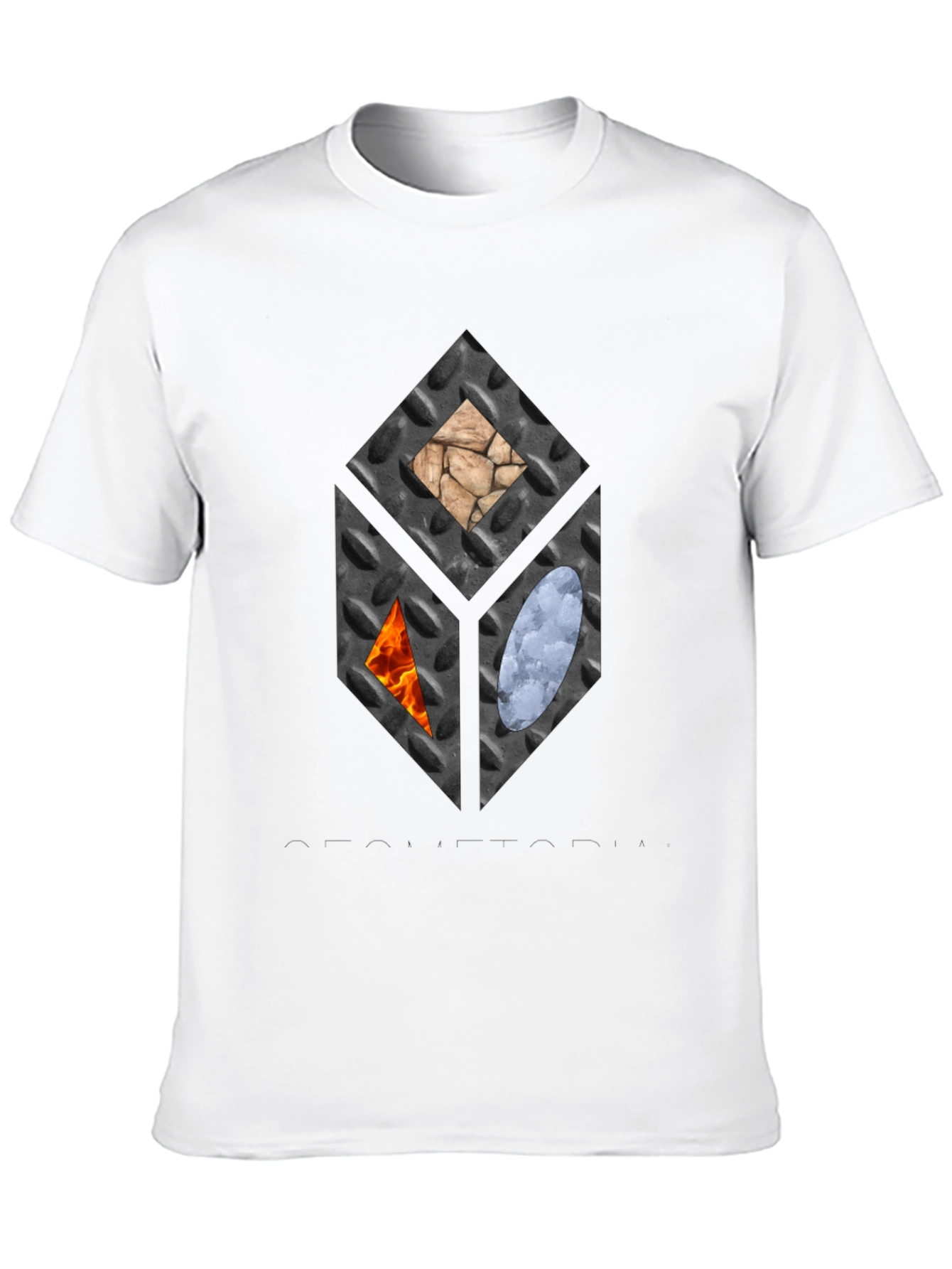 Elemental Cube Graphic Tee - Black Casual T-Shirt