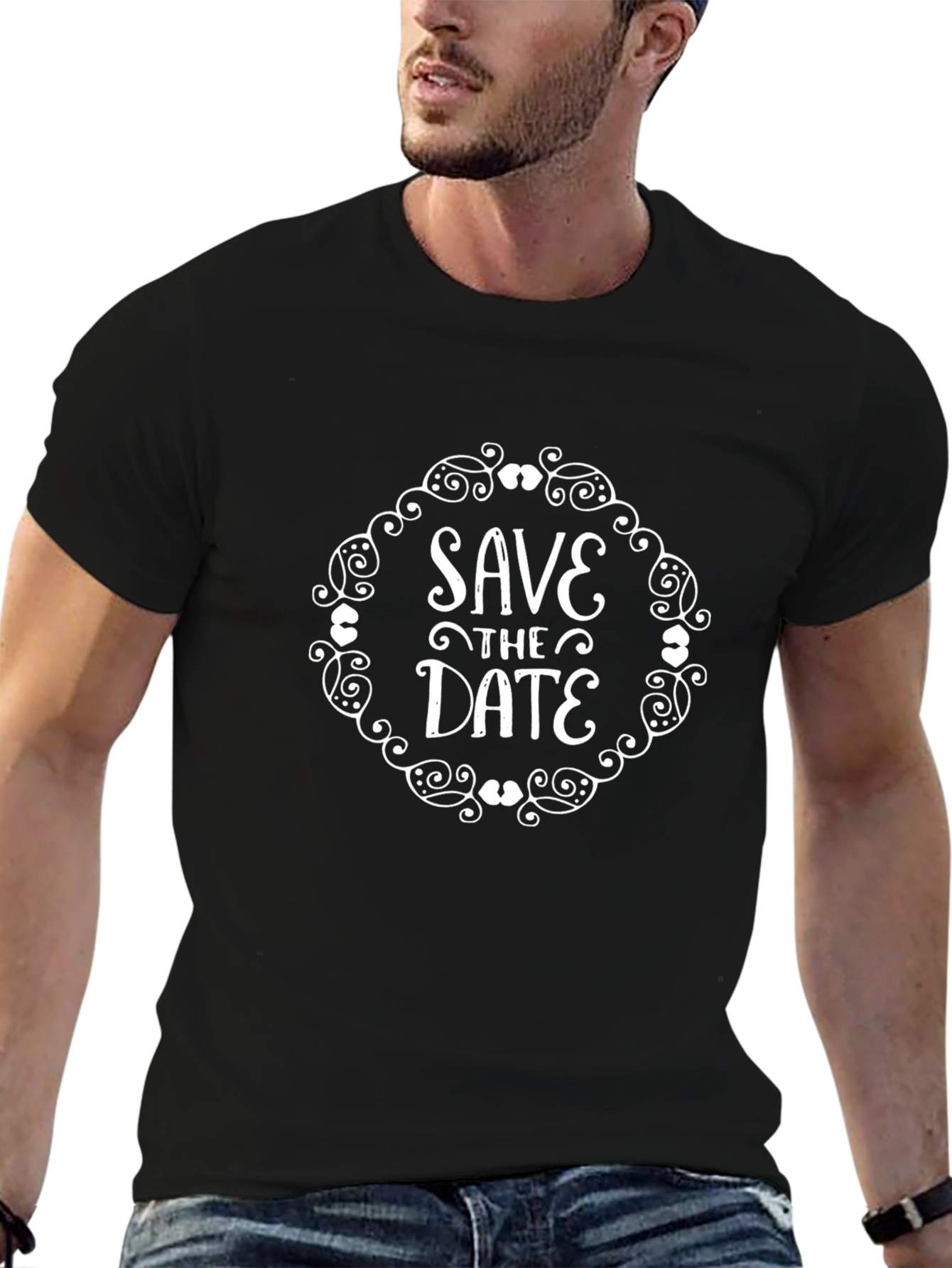 Save the Date Graphic T-Shirt - Black