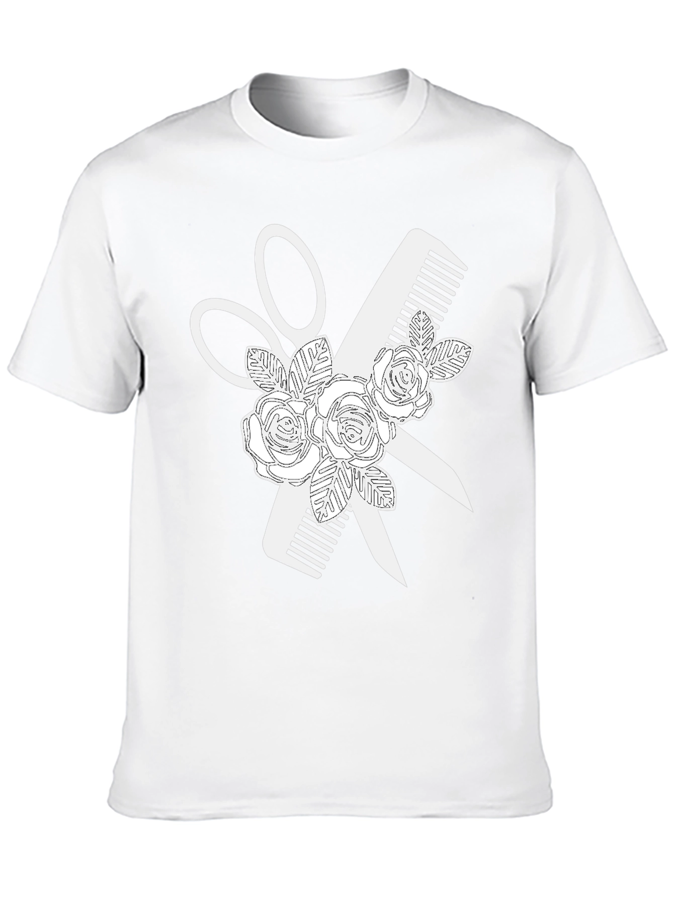 Floral Barber Tee - Stylist T-Shirt