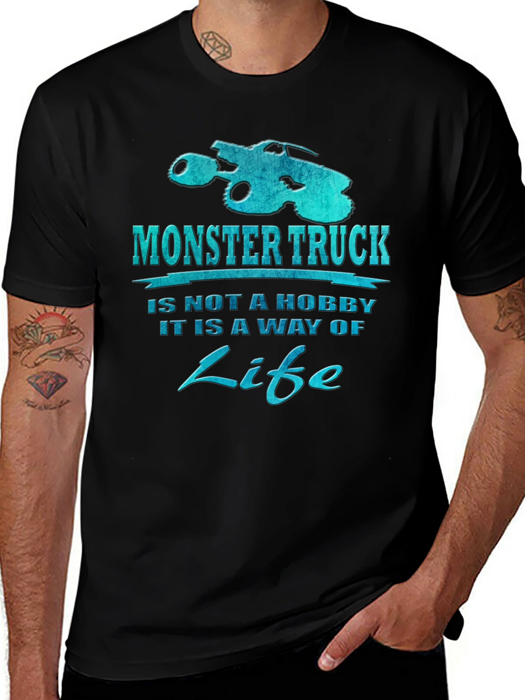Monster Truck is a Way of Life Black T-Shirt