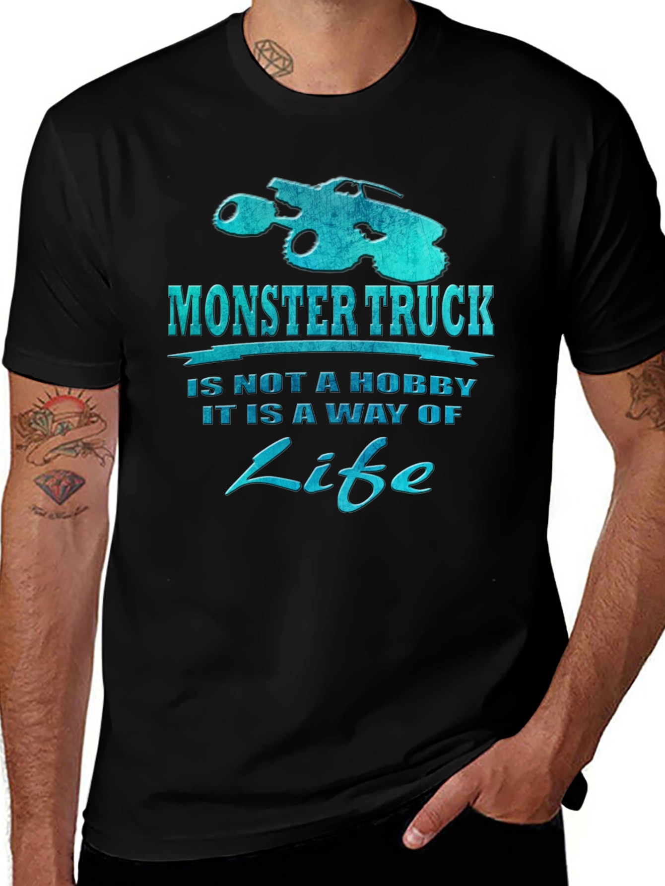 Monster Truck is a Way of Life Black T-Shirt