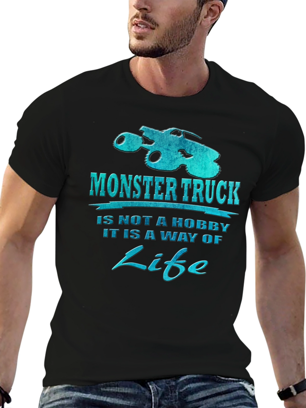 Monster Truck is a Way of Life Black T-Shirt