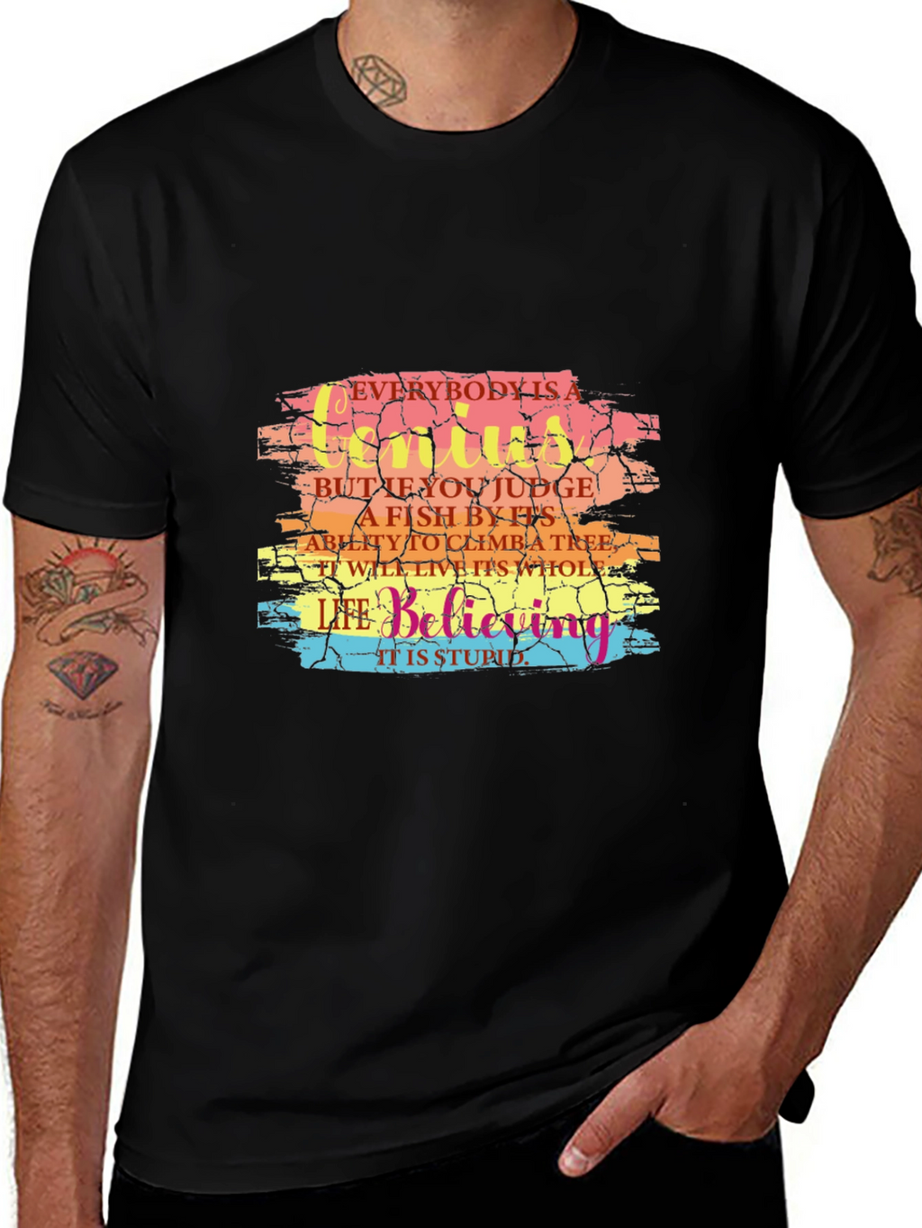 Everybody is a Genius Graphic Tee - Black