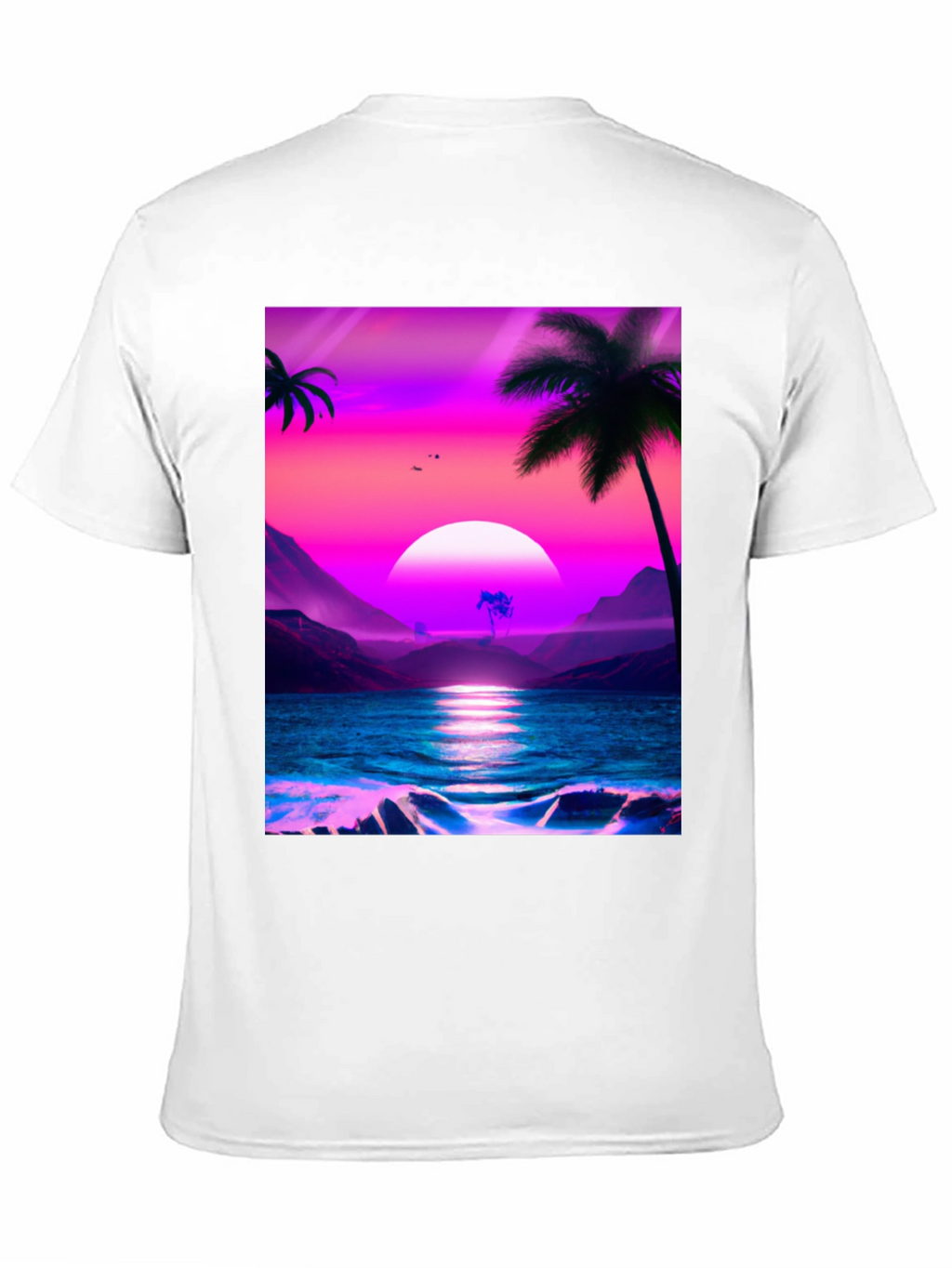 Sunset Beach Palm Tree T-Shirt