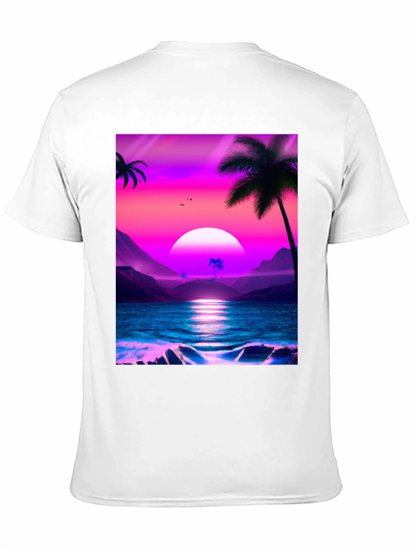 Sunset Beach Palm Tree T-Shirt