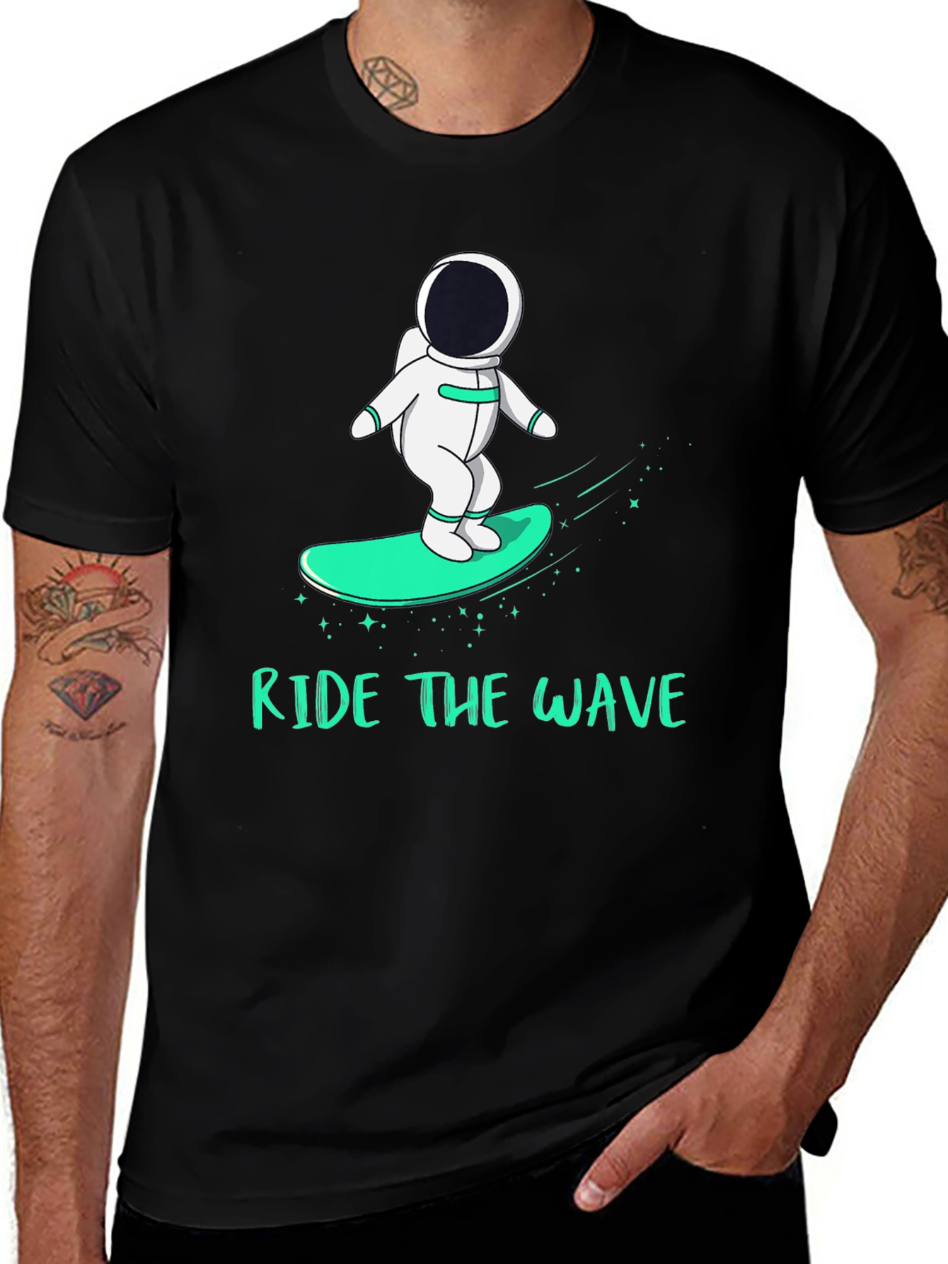 Ride the Wave Astronaut T-Shirt